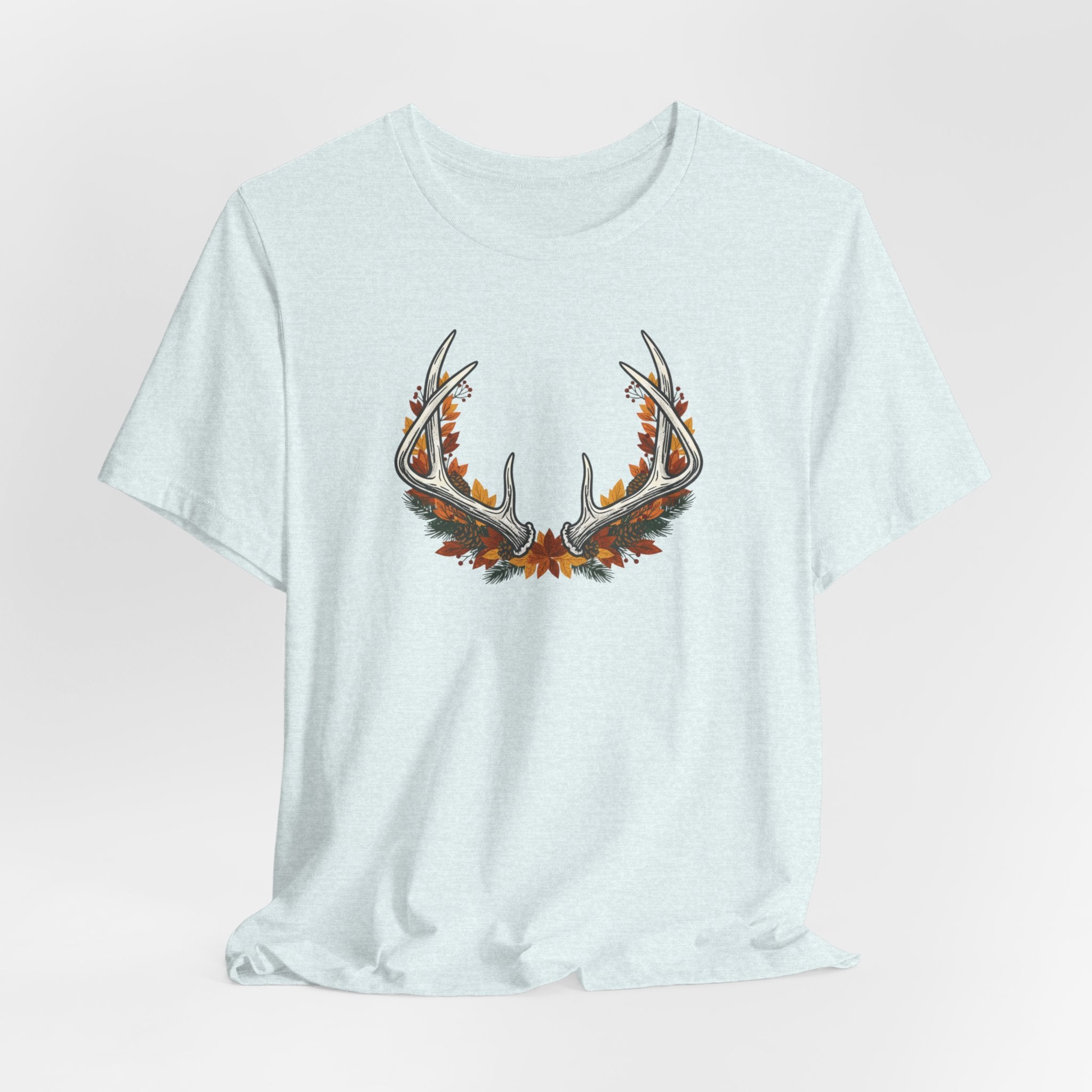 Antler Floral T-Shirt — Floral Deer Antlers Tee