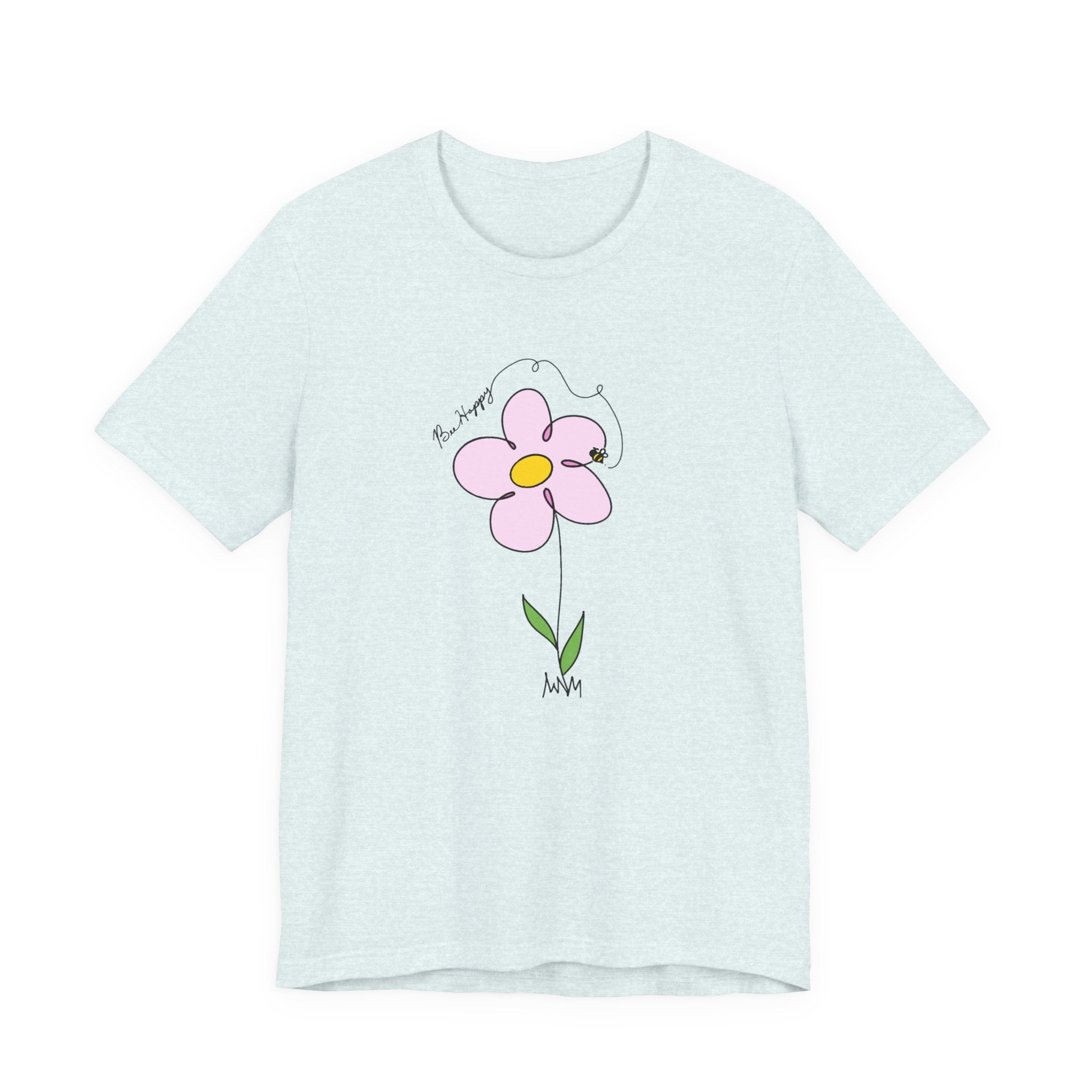 Bee Happy Springtime Flower T-Shirt