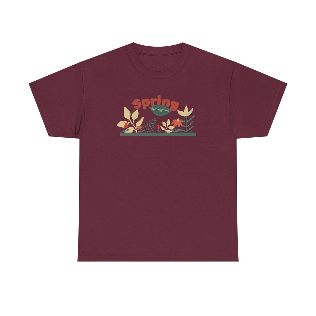 Spring Floral Tee — "Spring" Garden Graphic T-Shirt