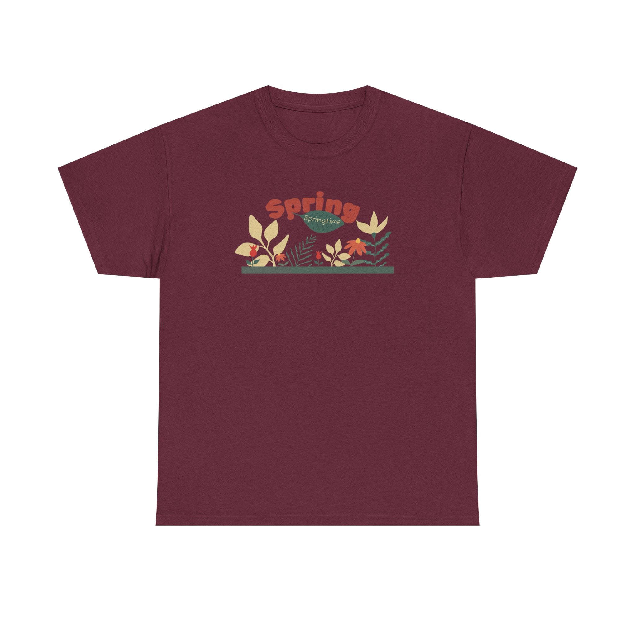 Spring Floral Tee — "Spring" Garden Graphic T-Shirt