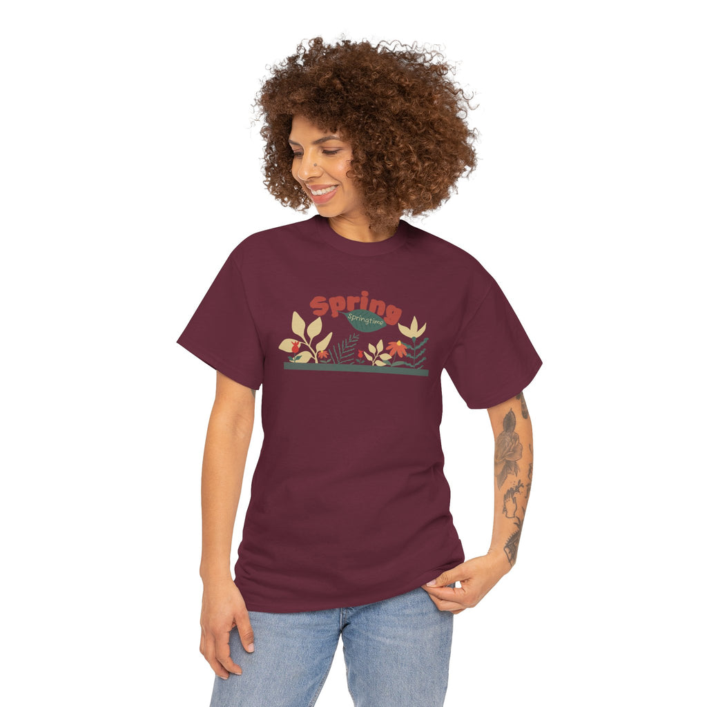 Spring Floral Tee — "Spring" Garden Graphic T-Shirt