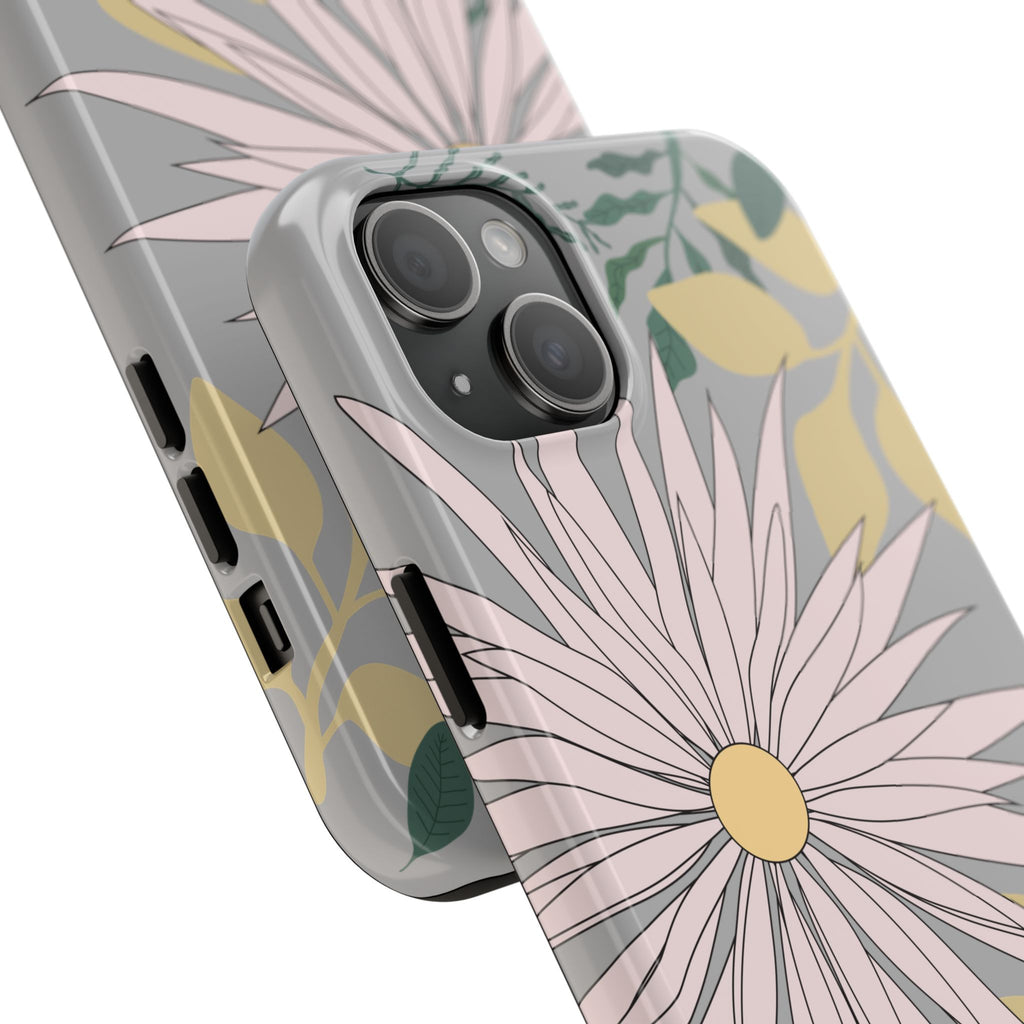 Floral Tough iPhone Case — Durable Protective Phone Case with Botanical Design