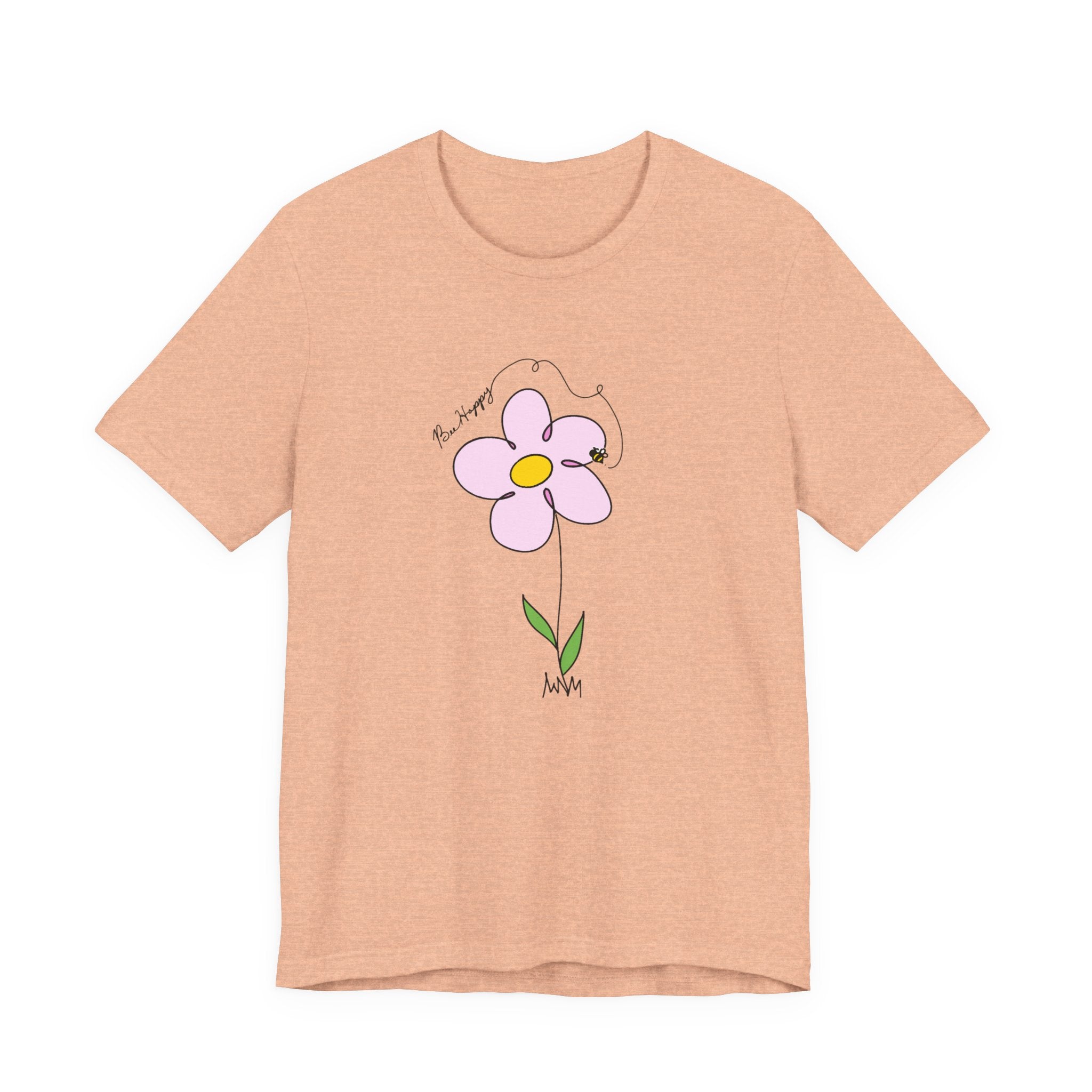 Bee Happy Springtime Flower T-Shirt