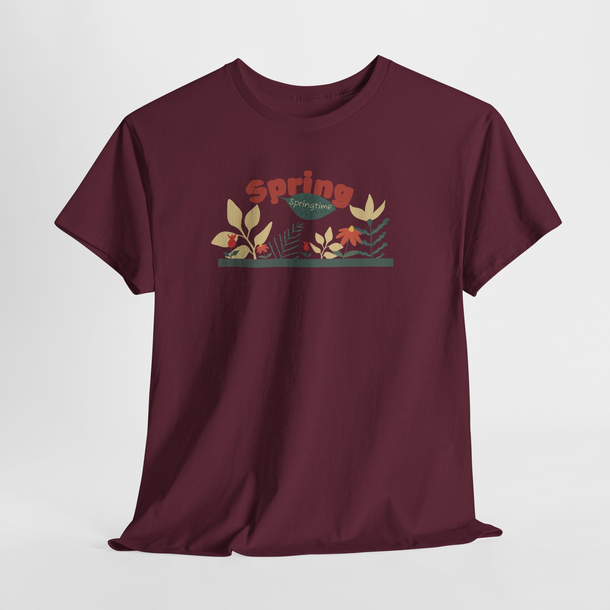 Spring Floral Tee — "Spring" Garden Graphic T-Shirt