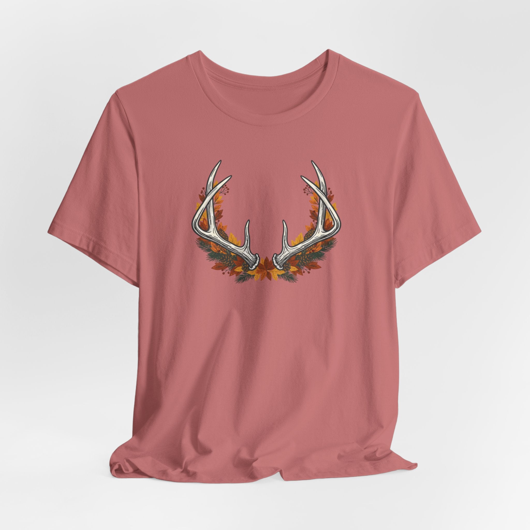 Antler Floral T-Shirt — Floral Deer Antlers Tee