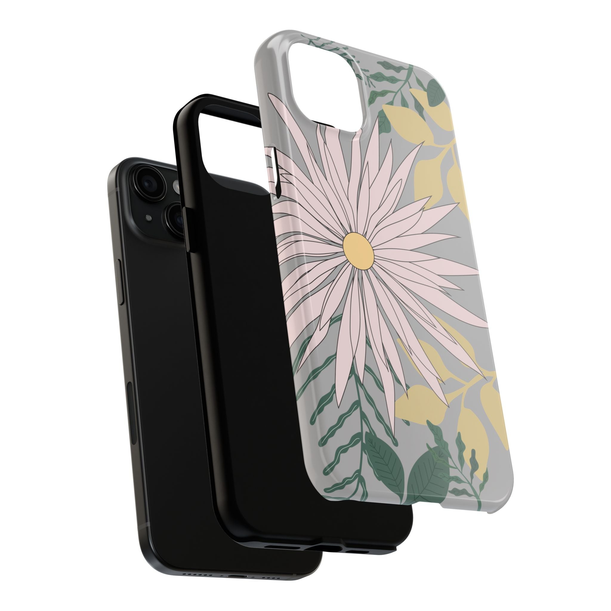 Floral Tough iPhone Case — Durable Protective Phone Case with Botanical Design