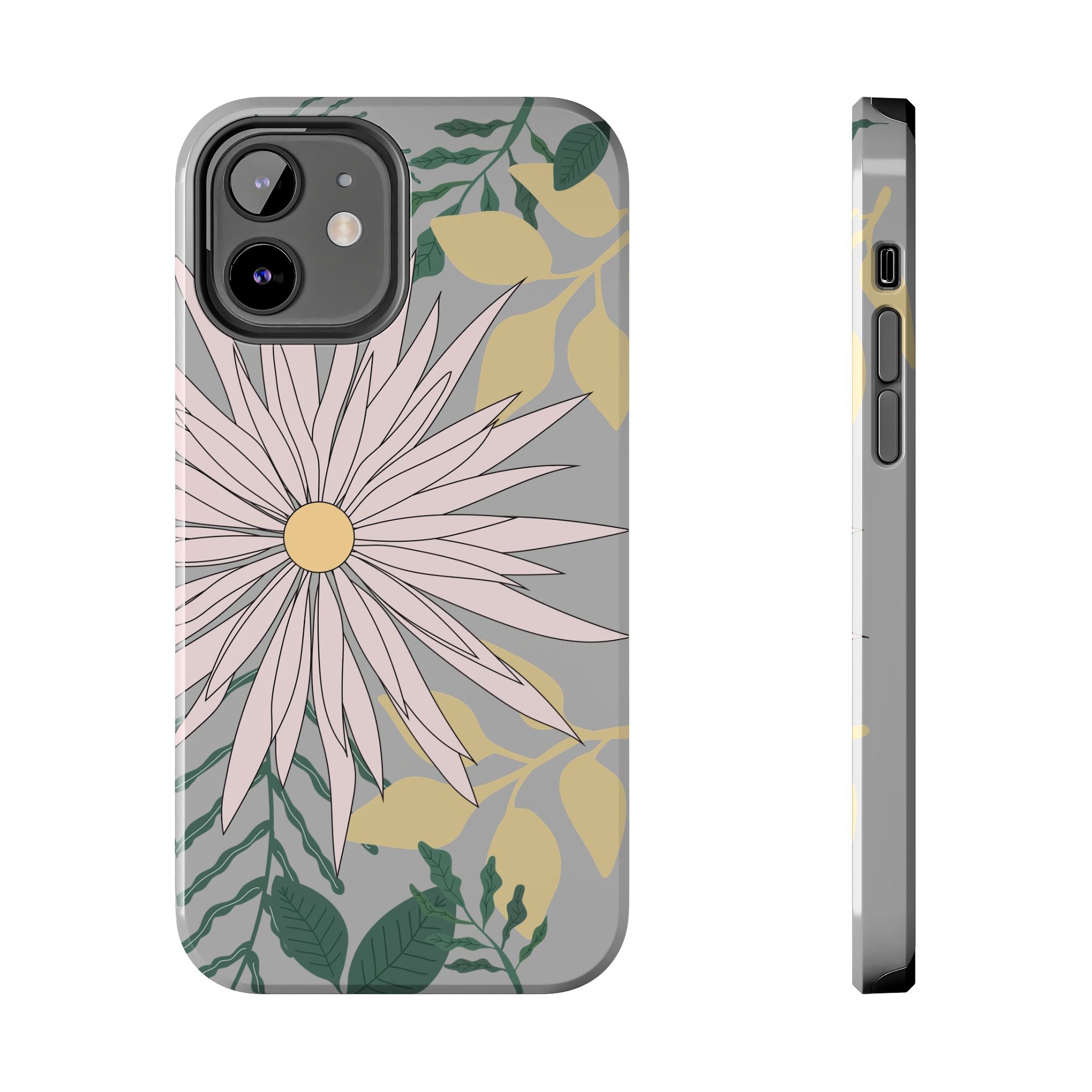 Floral Tough iPhone Case — Durable Protective Phone Case with Botanical Design