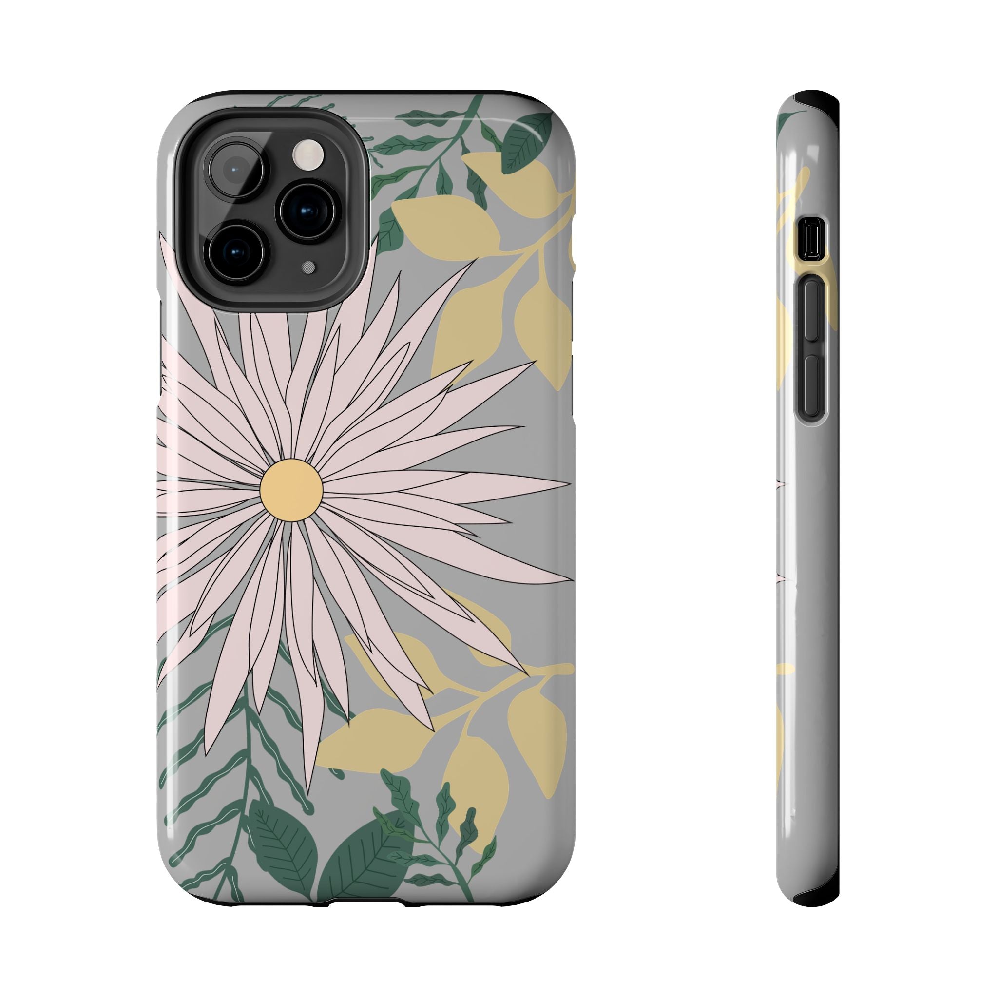 Floral Tough iPhone Case — Durable Protective Phone Case with Botanical Design