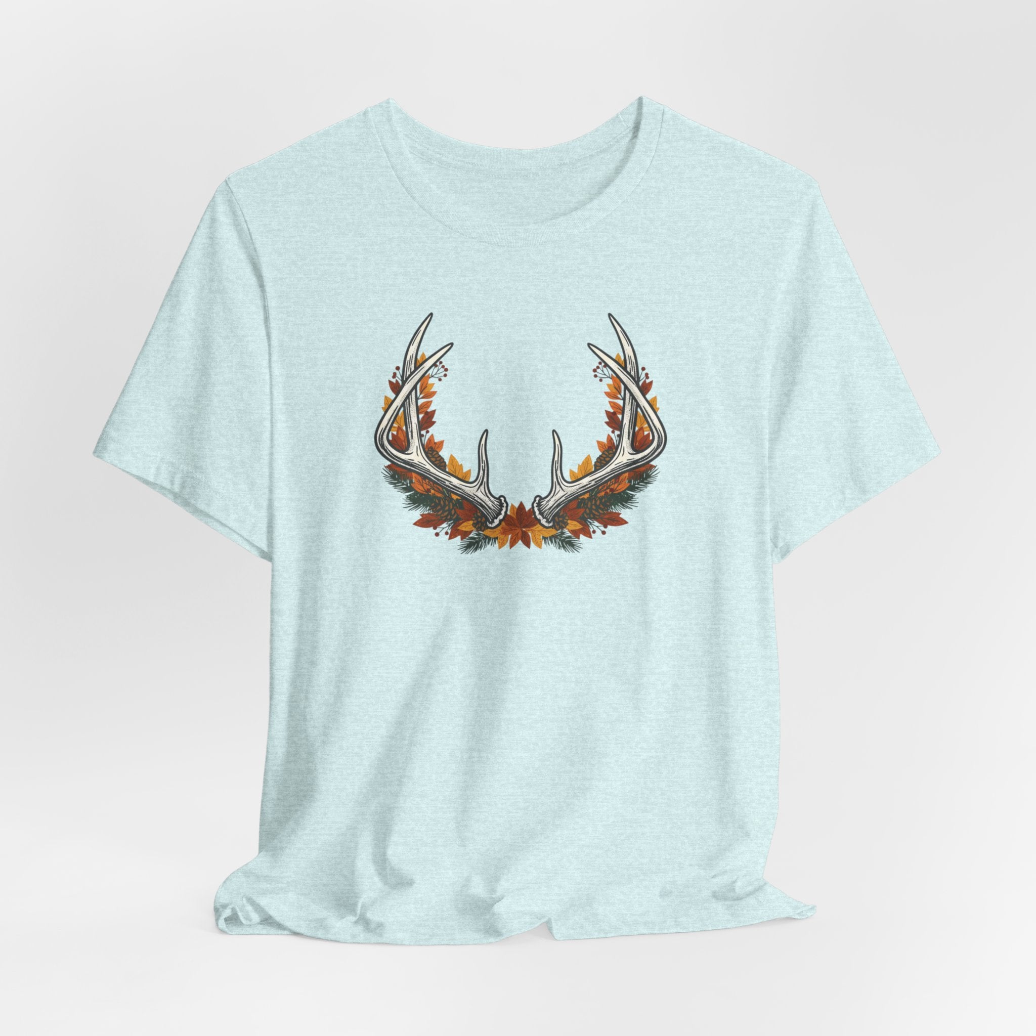Antler Floral T-Shirt — Floral Deer Antlers Tee