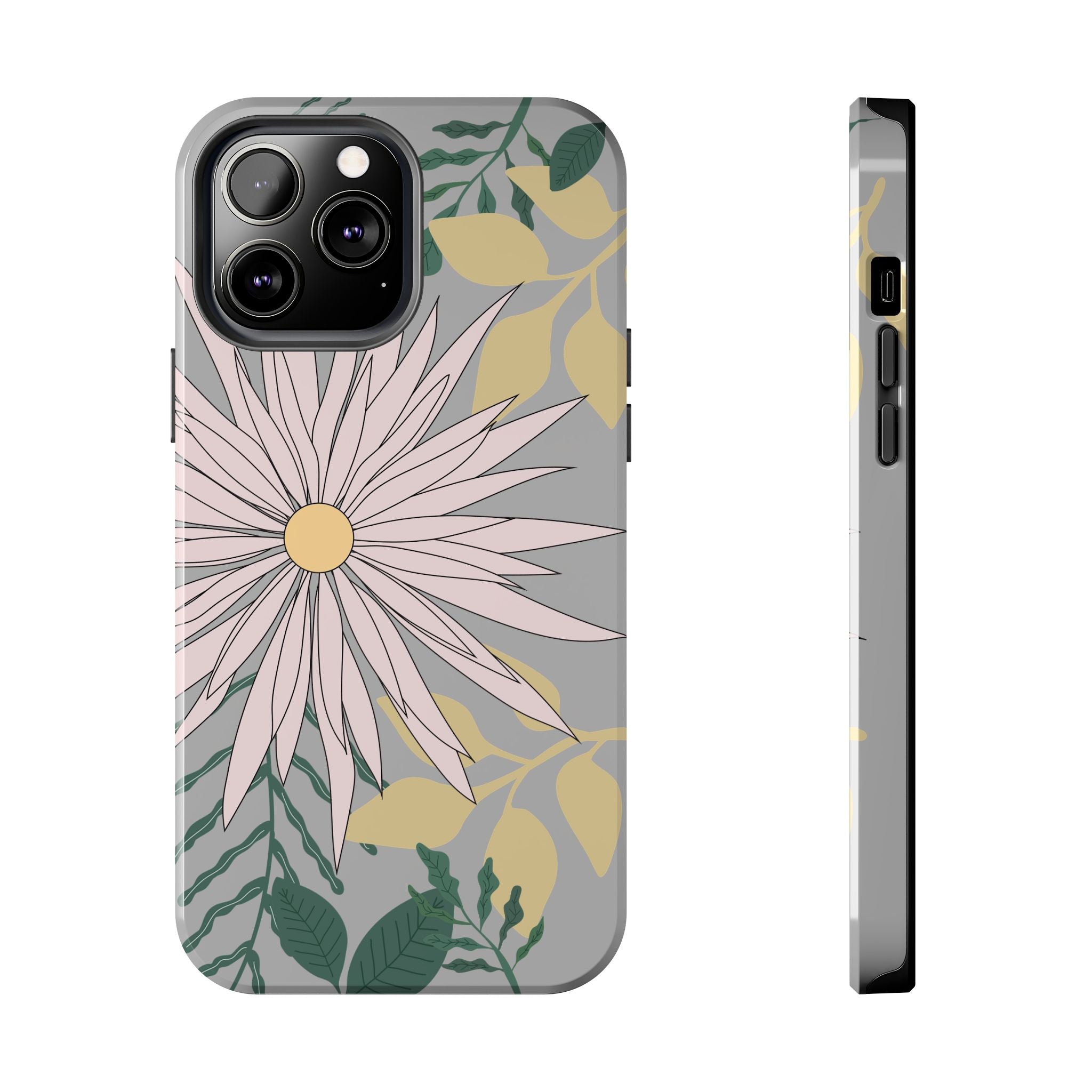 Floral Tough iPhone Case — Durable Protective Phone Case with Botanical Design