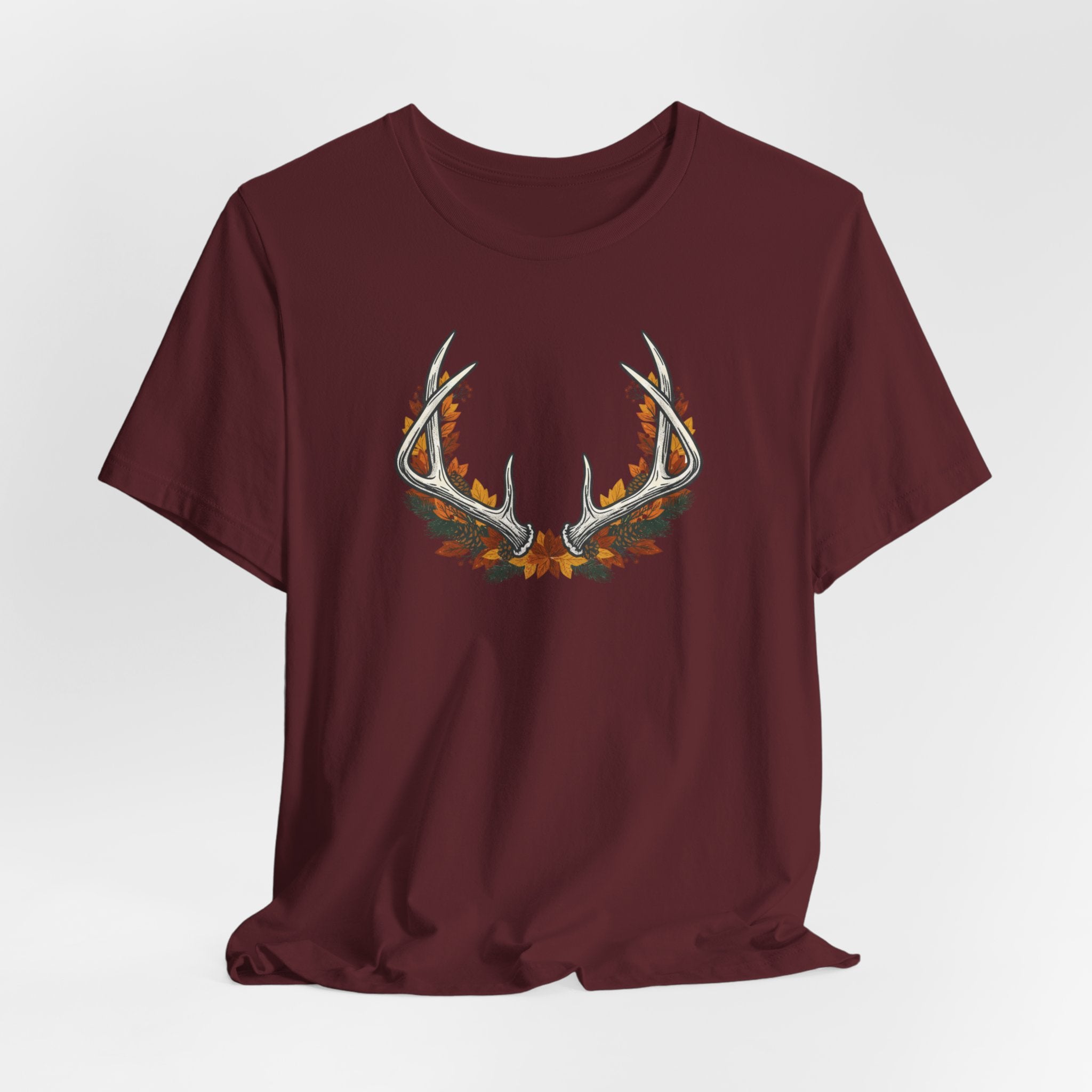 Antler Floral T-Shirt — Floral Deer Antlers Tee