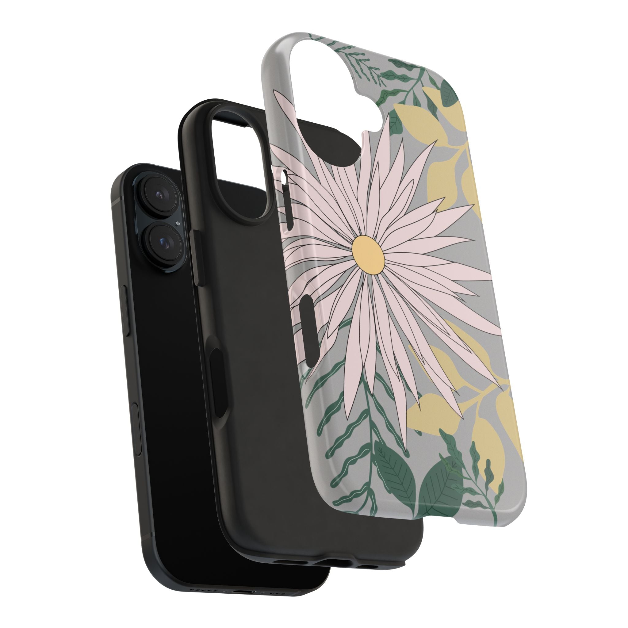 Floral Tough iPhone Case — Durable Protective Phone Case with Botanical Design