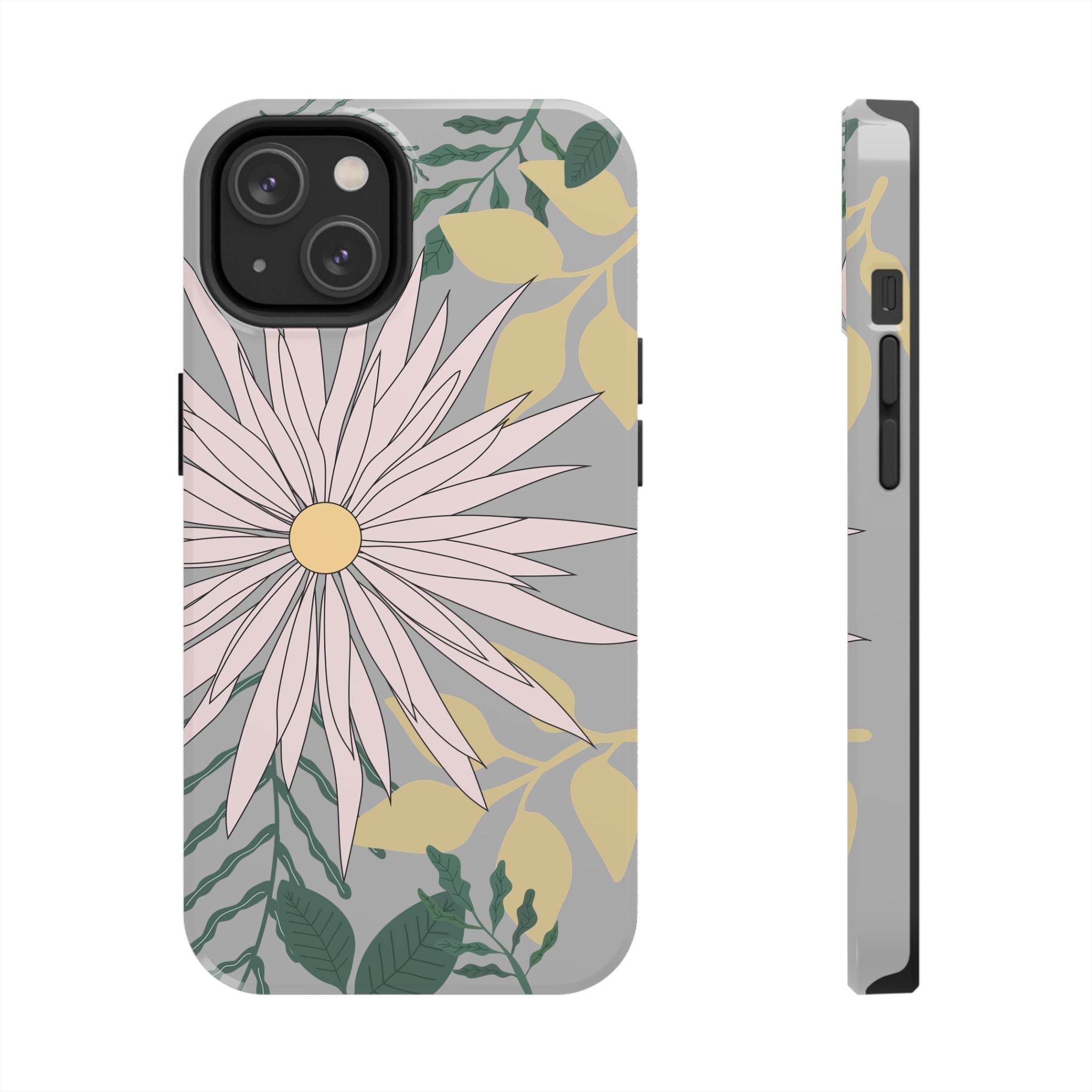 Floral Tough iPhone Case — Durable Protective Phone Case with Botanical Design