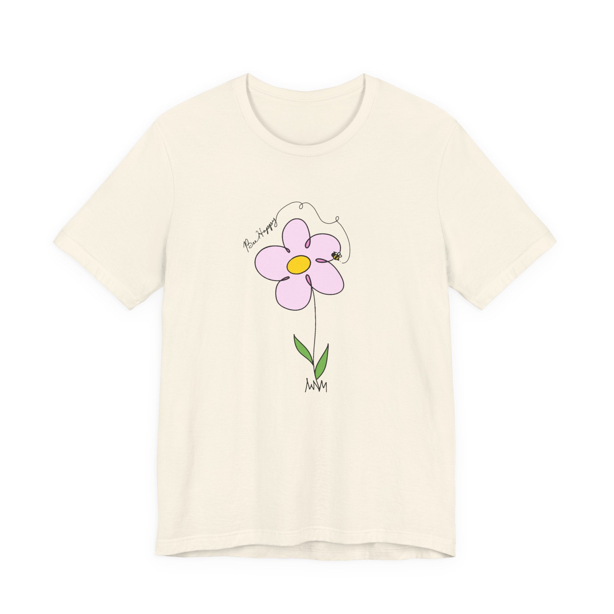 Bee Happy Springtime Flower T-Shirt