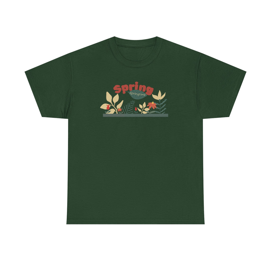 Spring Floral Tee — "Spring" Garden Graphic T-Shirt