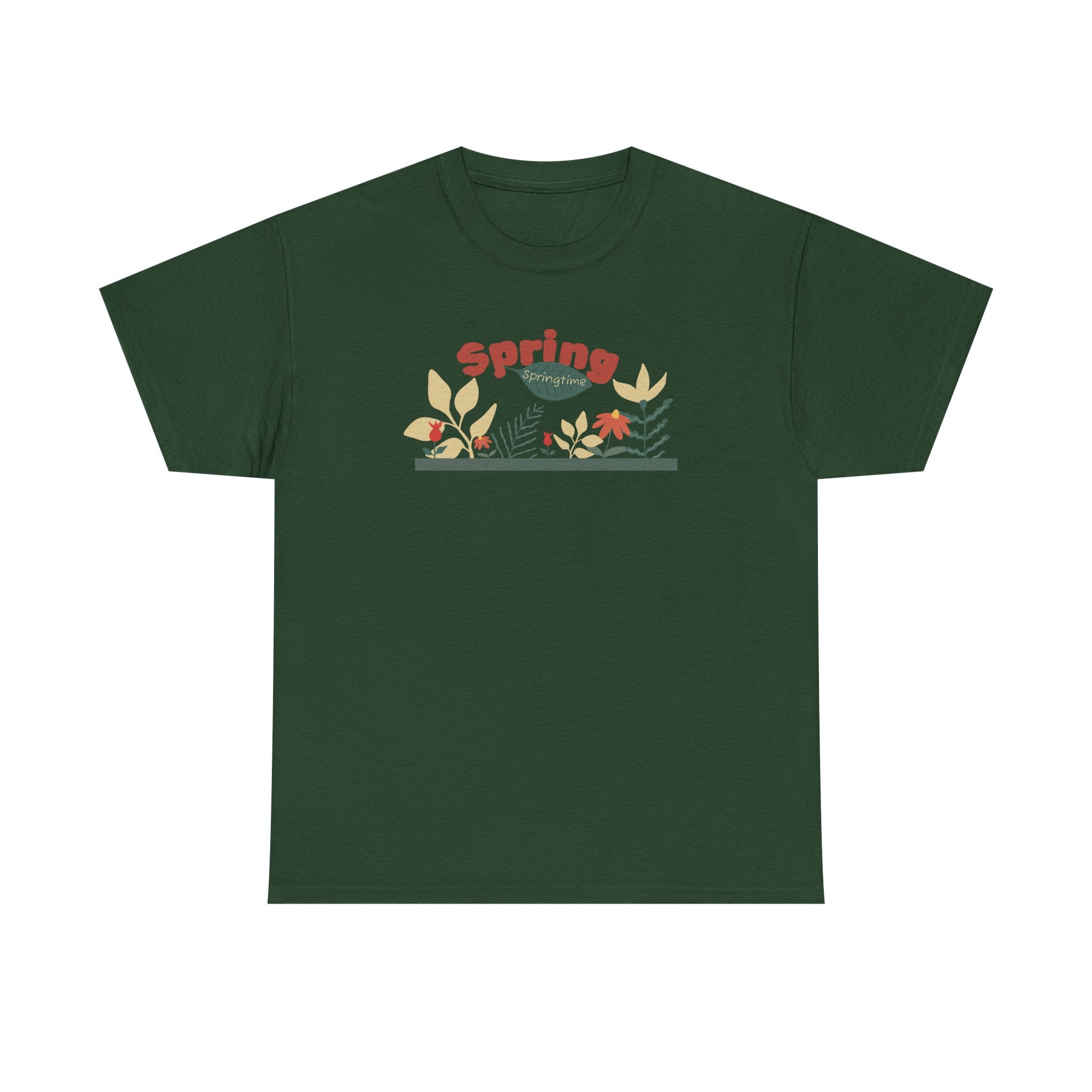 Spring Floral Tee — "Spring" Garden Graphic T-Shirt