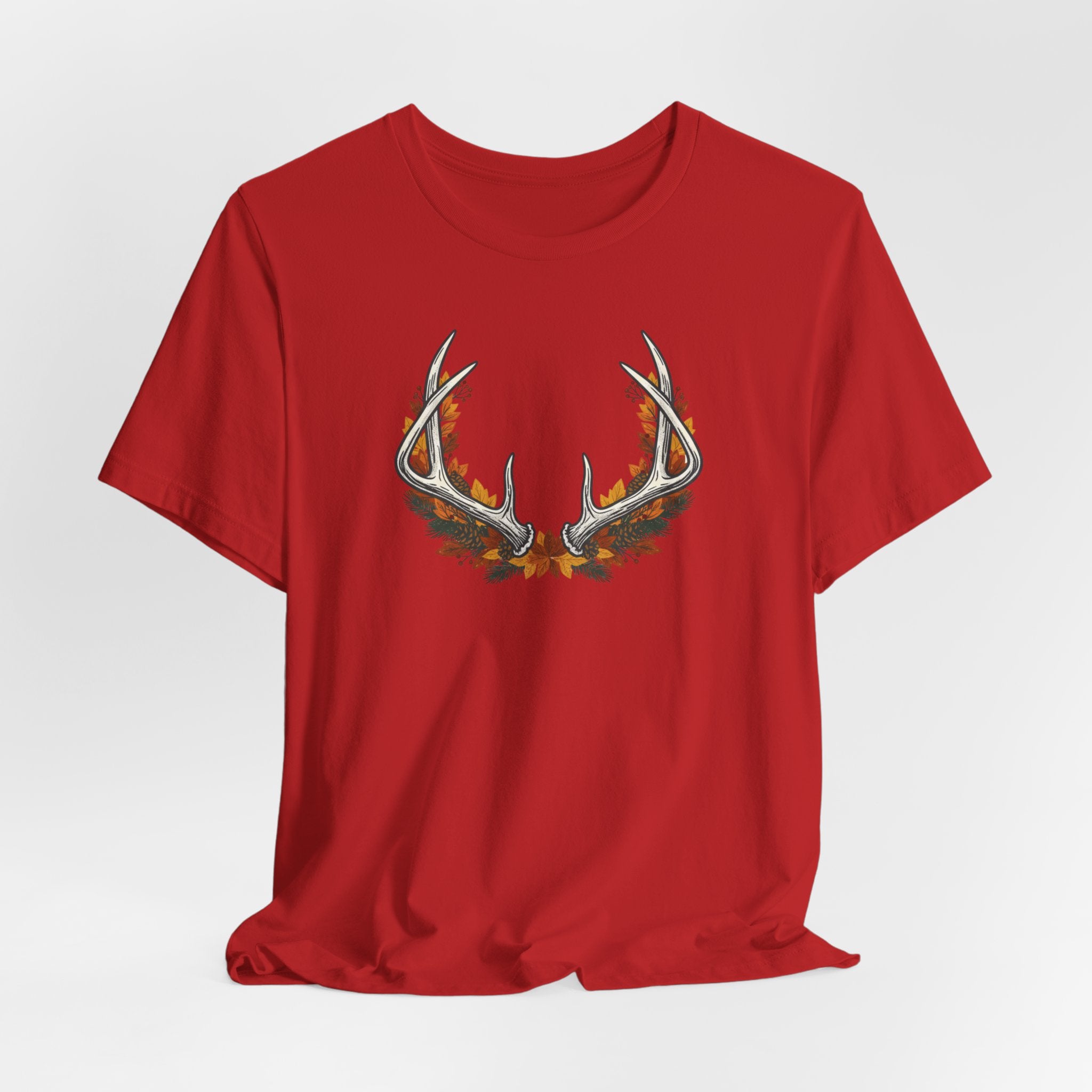 Antler Floral T-Shirt — Floral Deer Antlers Tee
