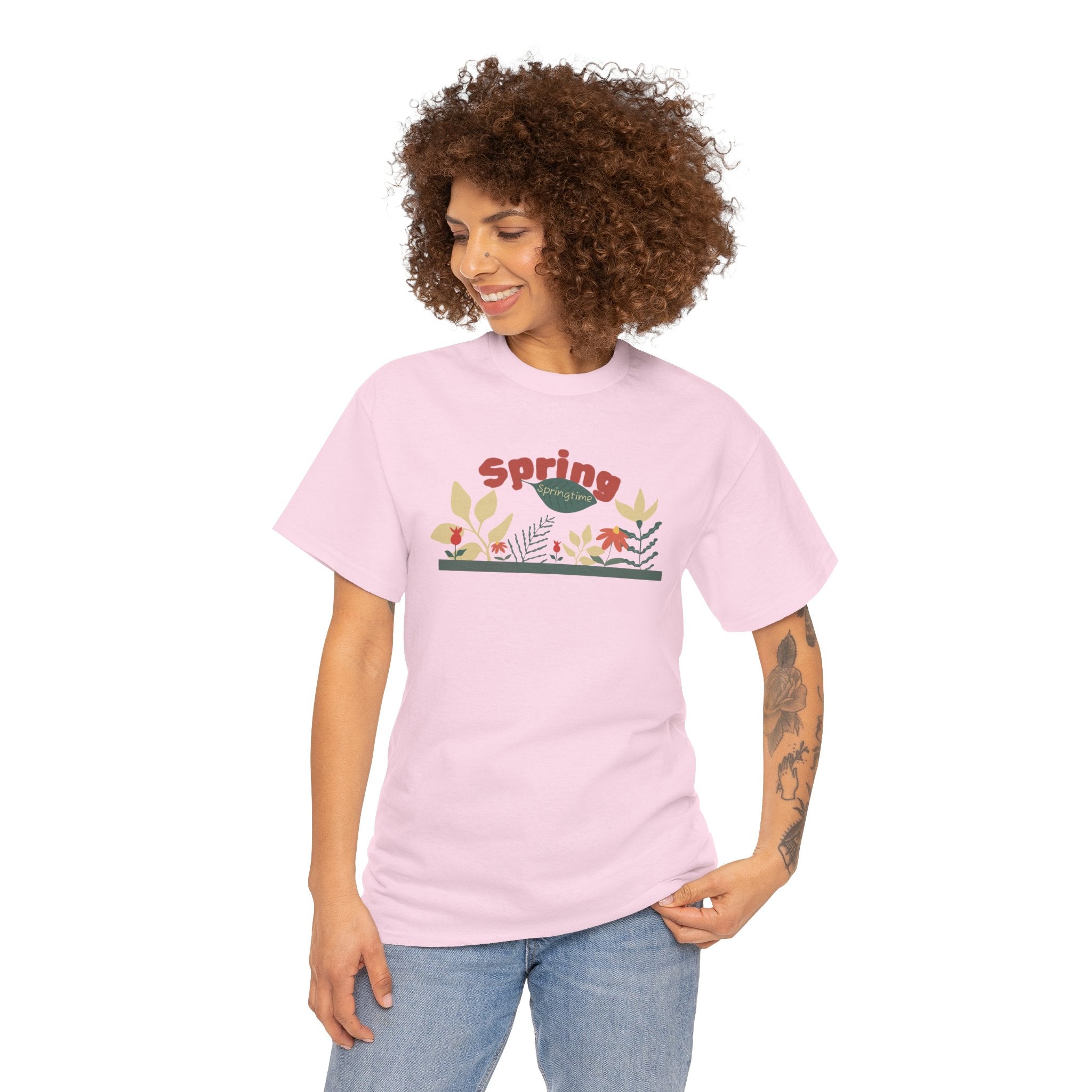 Spring Floral Tee — "Spring" Garden Graphic T-Shirt