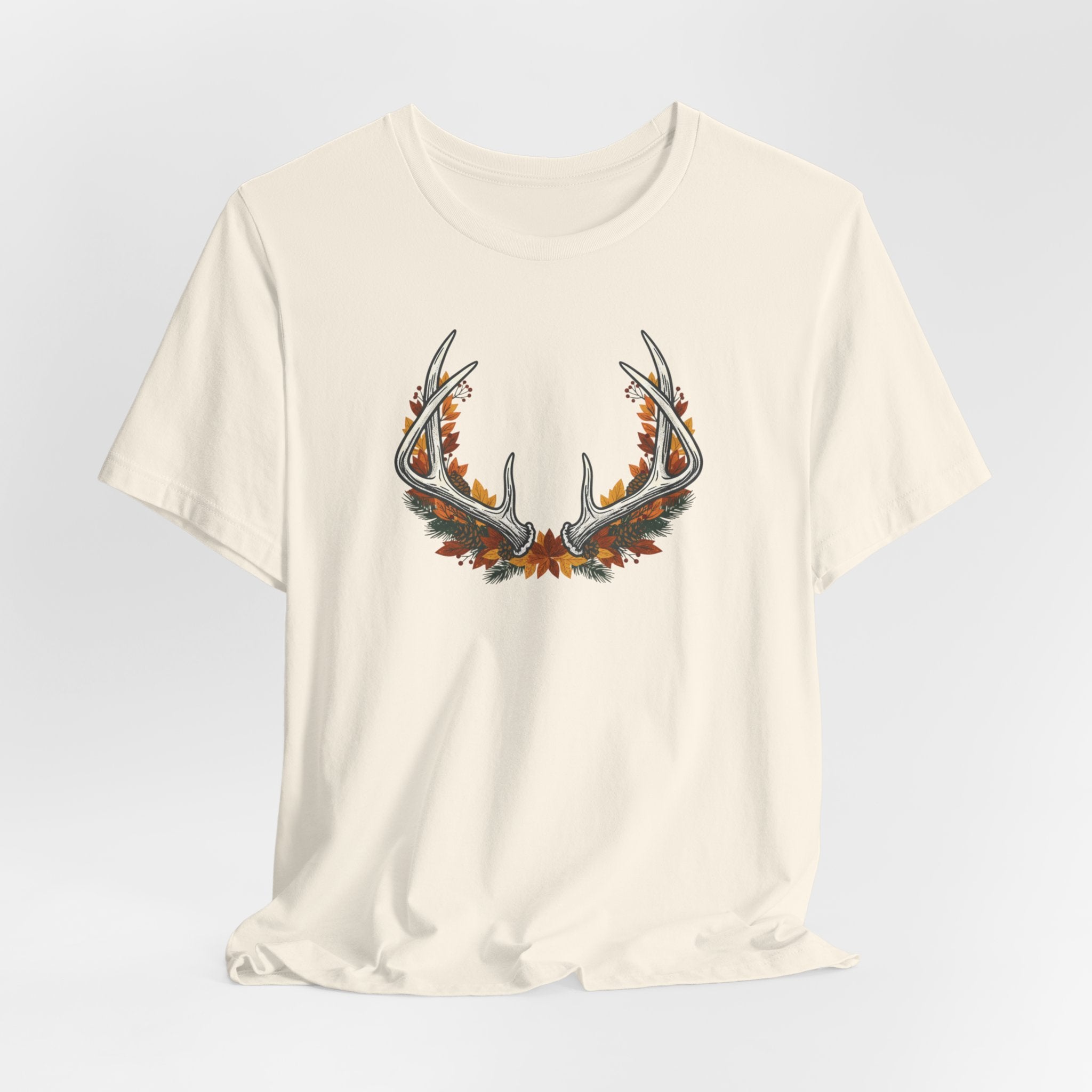 Antler Floral T-Shirt — Floral Deer Antlers Tee