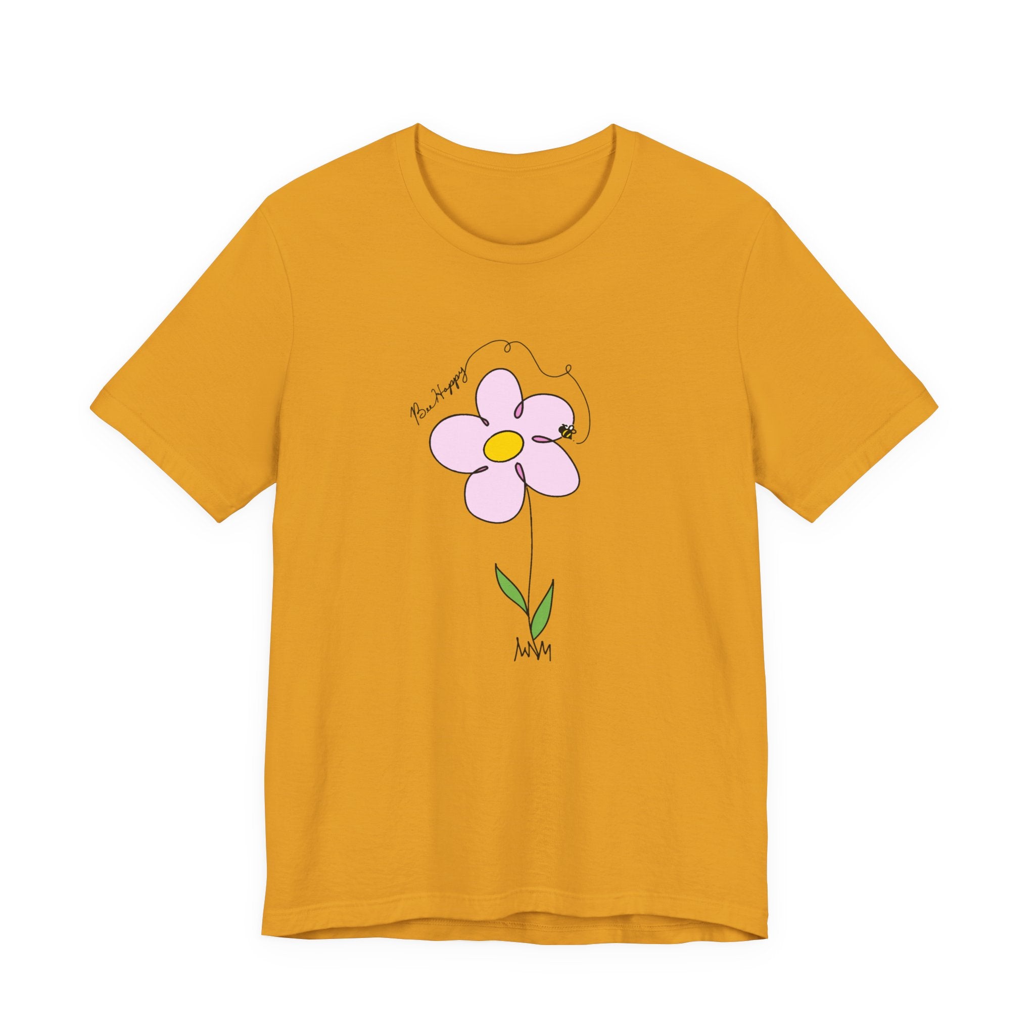 Bee Happy Springtime Flower T-Shirt