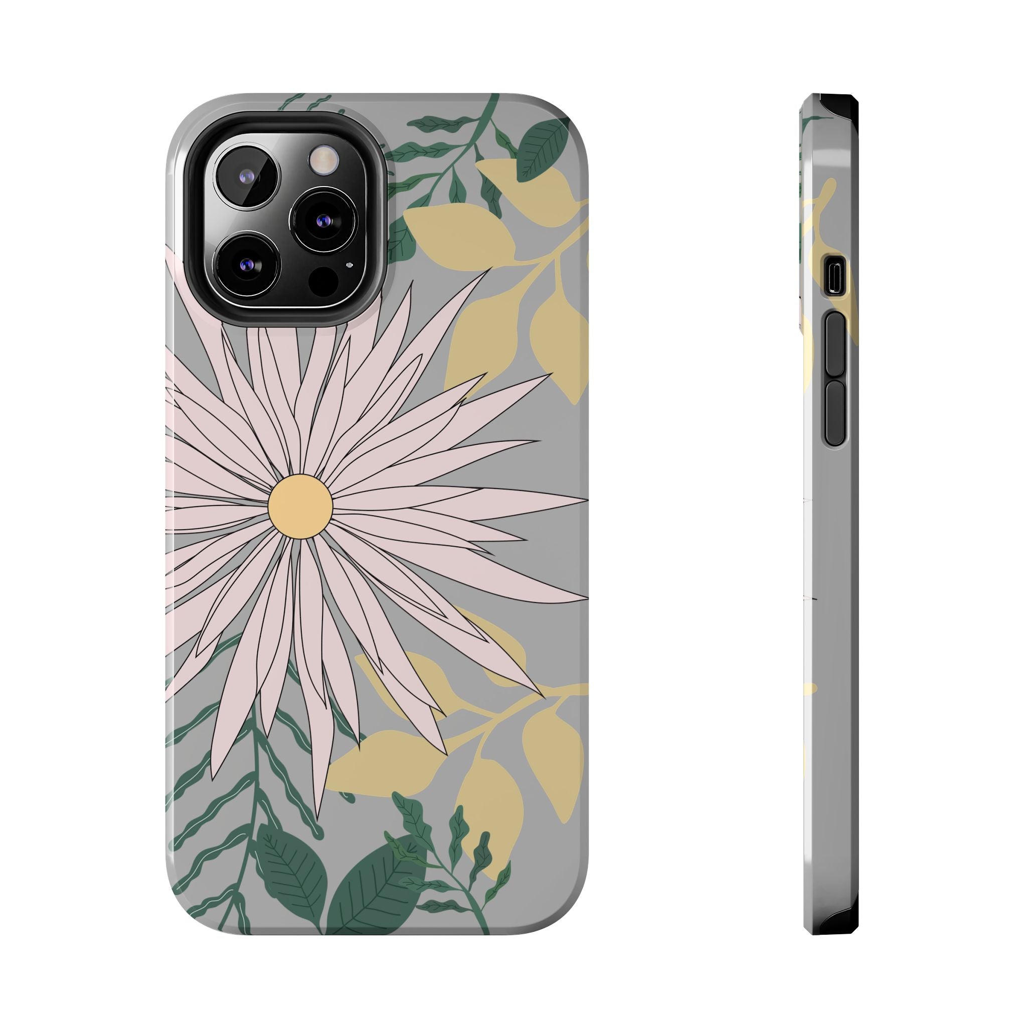 Floral Tough iPhone Case — Durable Protective Phone Case with Botanical Design