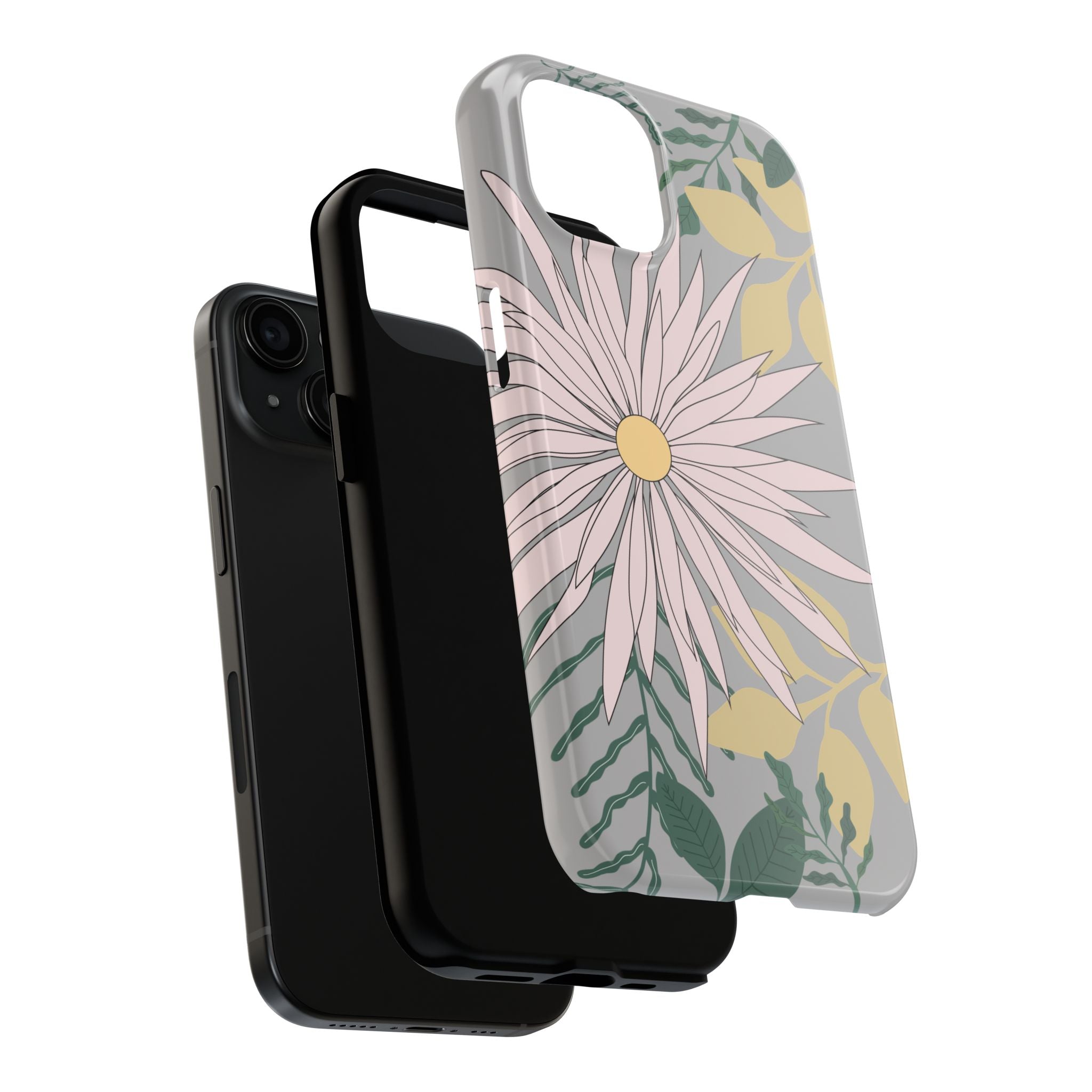 Floral Tough iPhone Case — Durable Protective Phone Case with Botanical Design