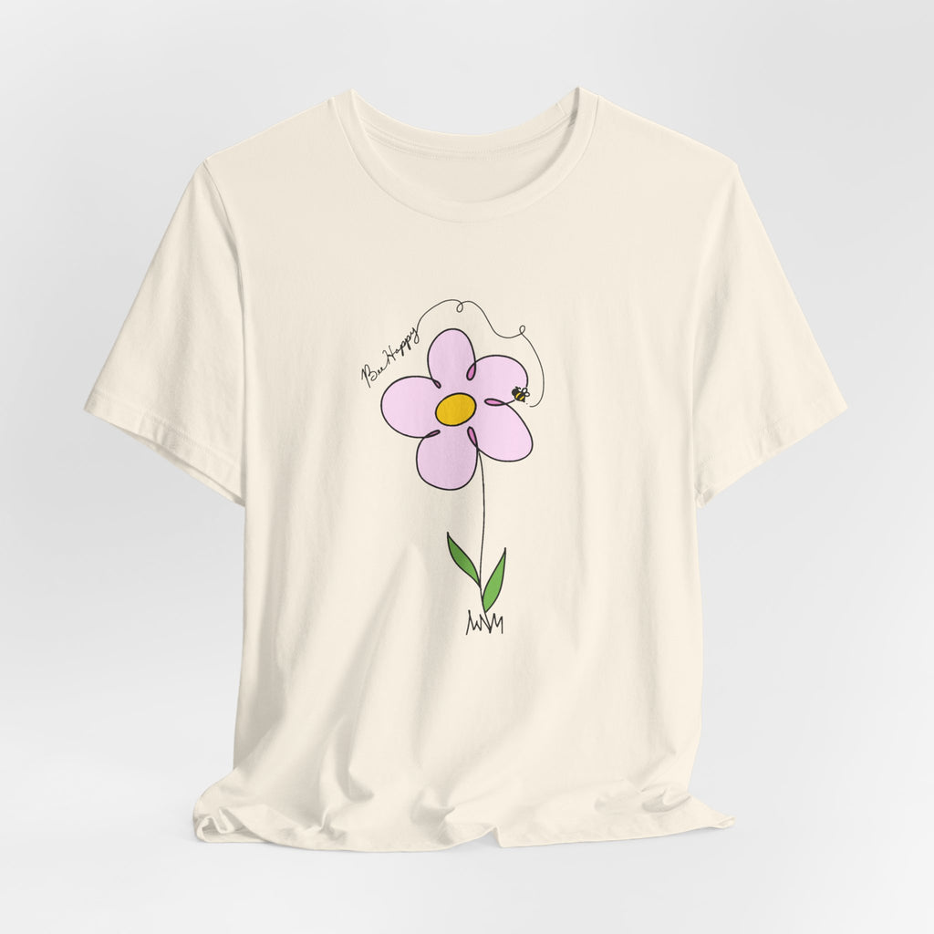 Bee Happy Springtime Flower T-Shirt