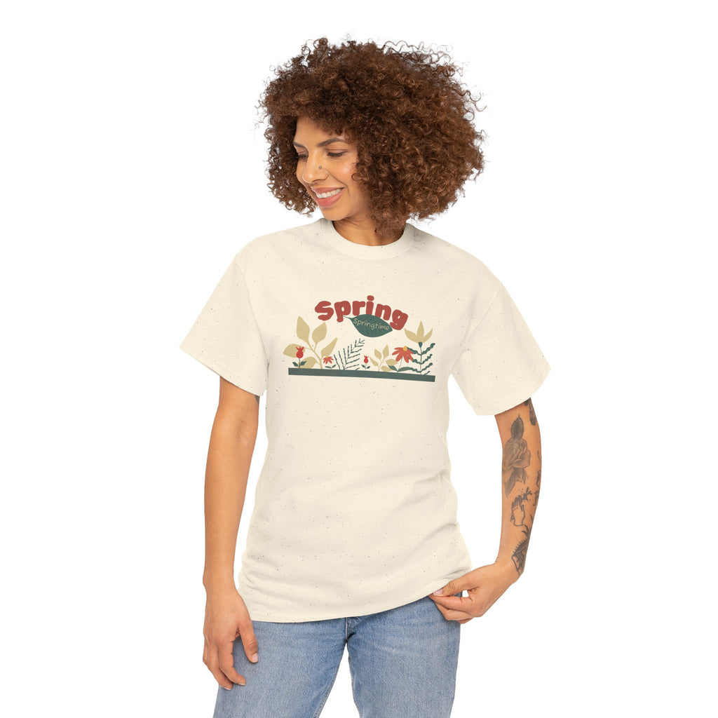 Spring Floral Tee — "Spring" Garden Graphic T-Shirt