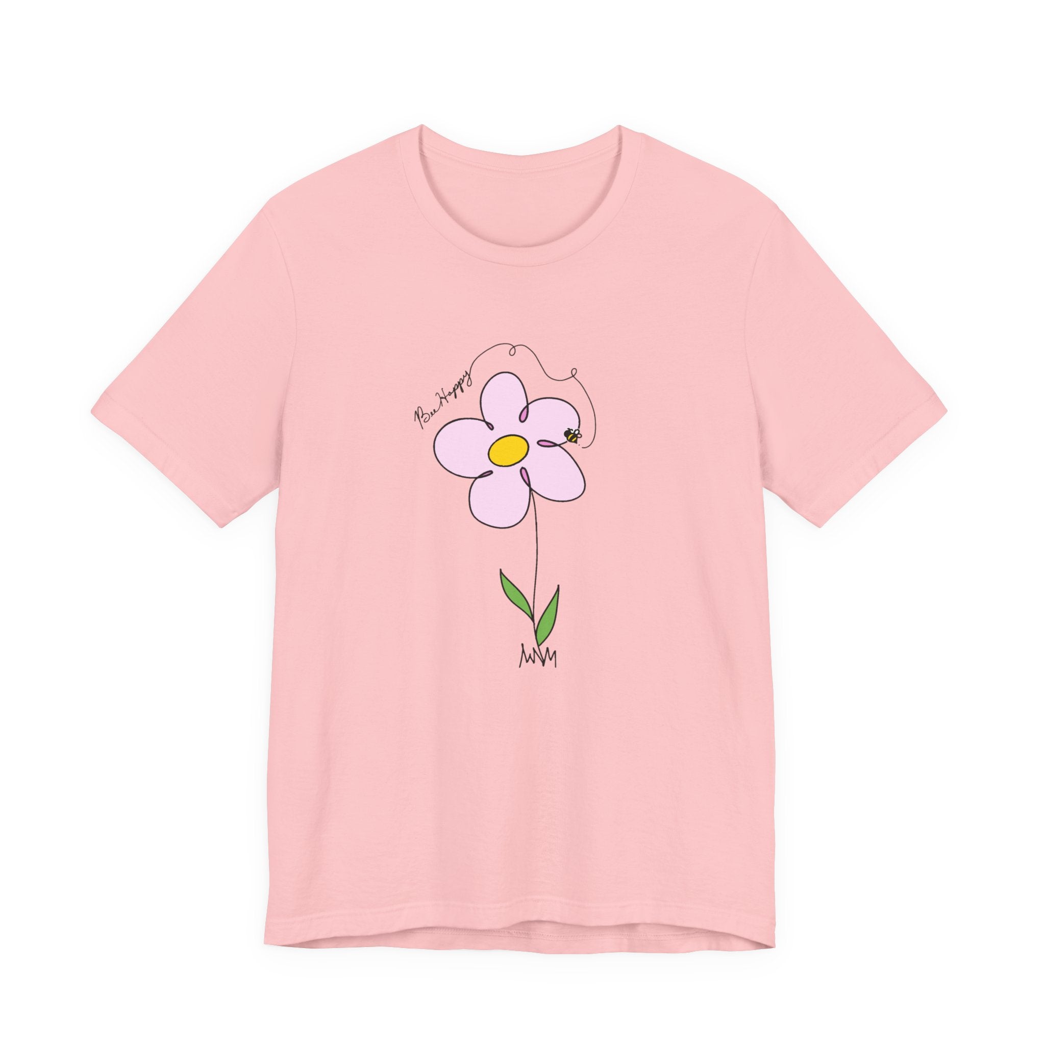 Bee Happy Springtime Flower T-Shirt