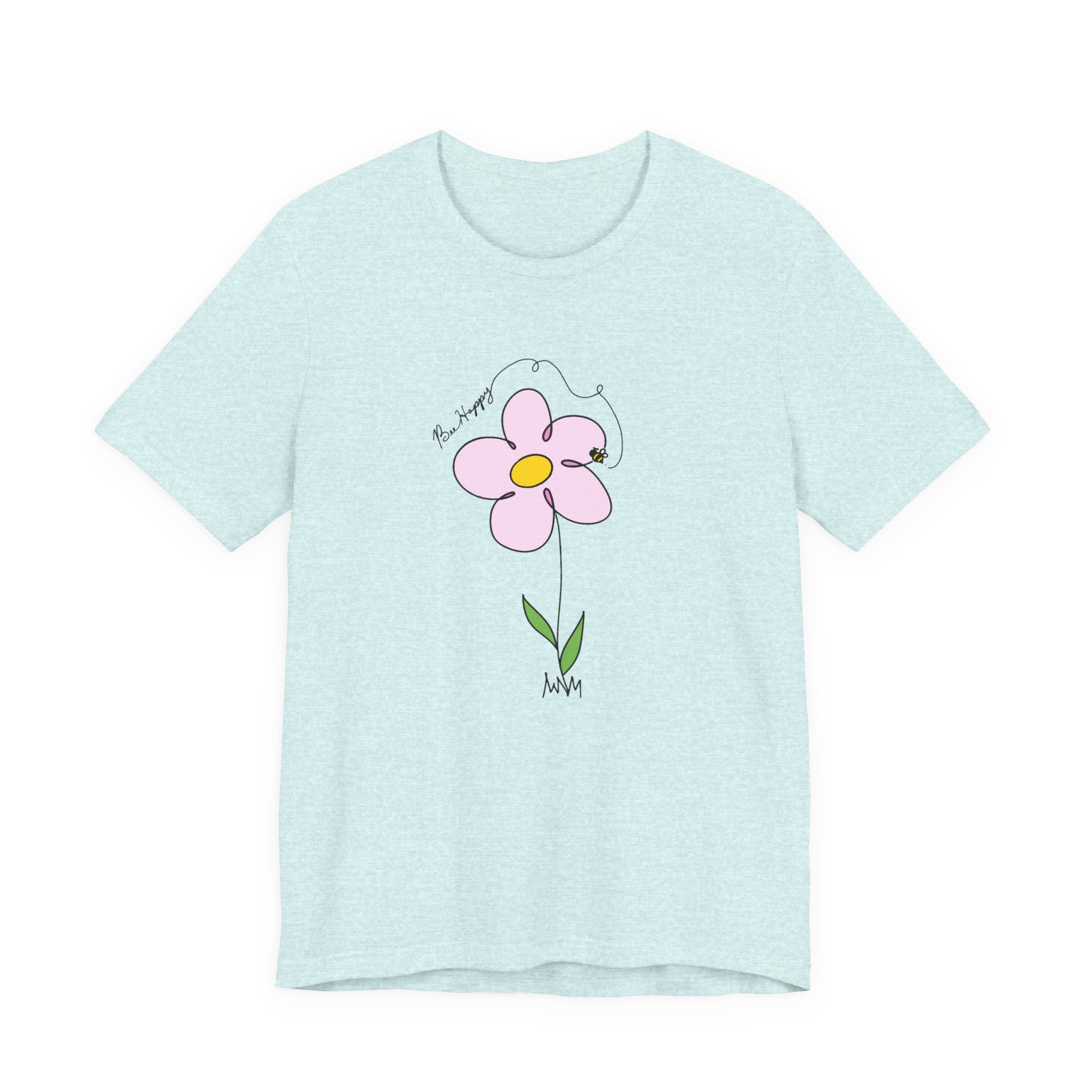 Bee Happy Springtime Flower T-Shirt