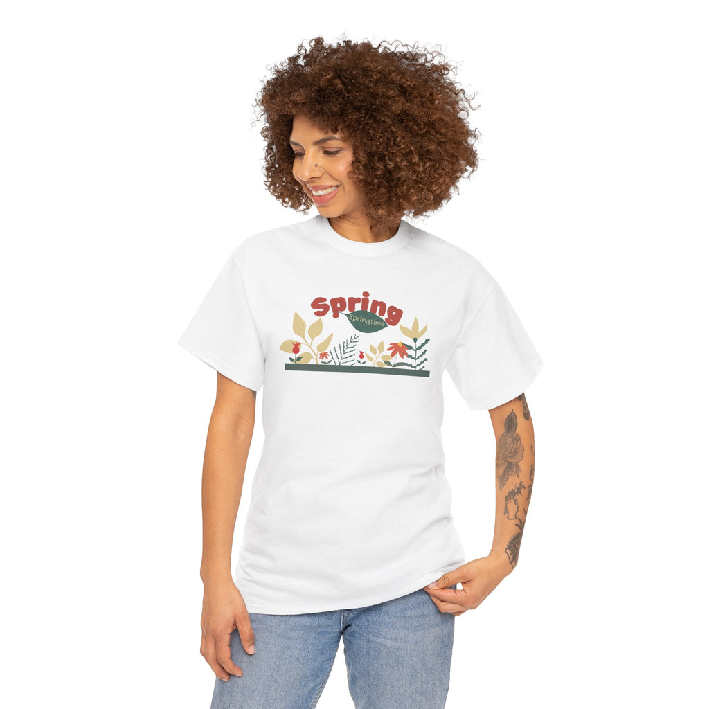 Spring Floral Tee — "Spring" Garden Graphic T-Shirt