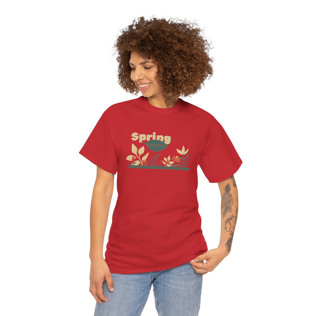 Spring Floral Tee — "Spring" Garden Graphic T-Shirt