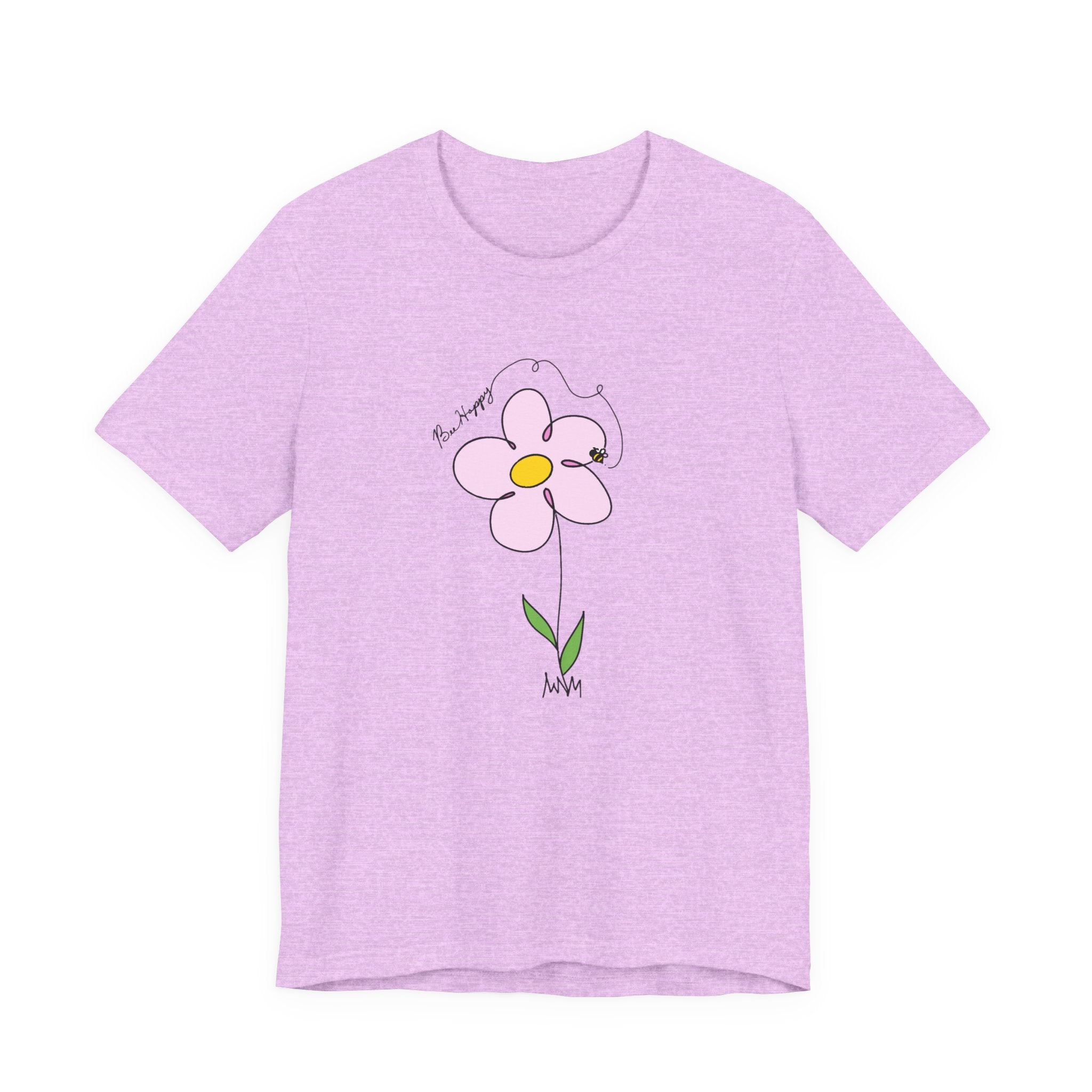 Bee Happy Springtime Flower T-Shirt