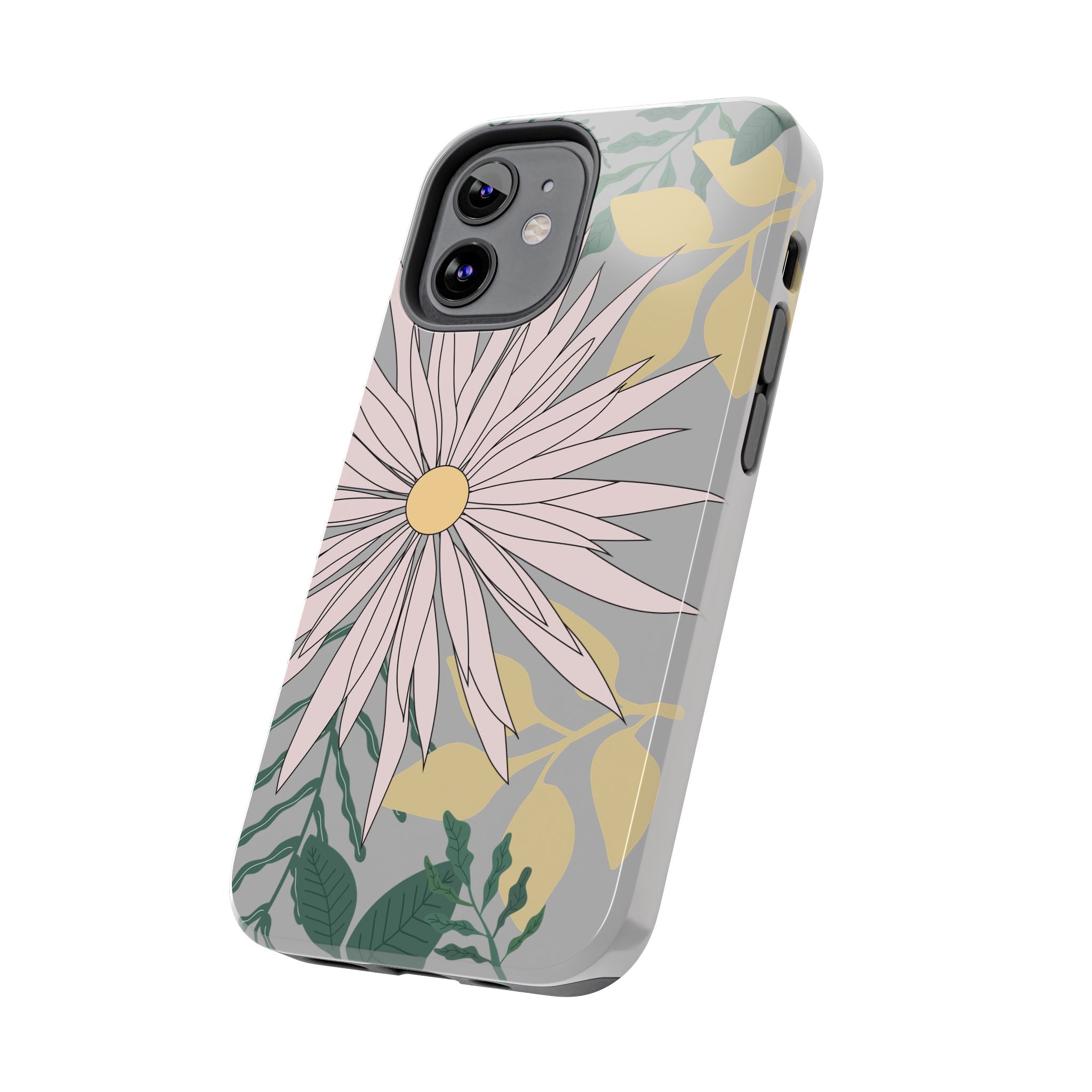 Floral Tough iPhone Case — Durable Protective Phone Case with Botanical Design