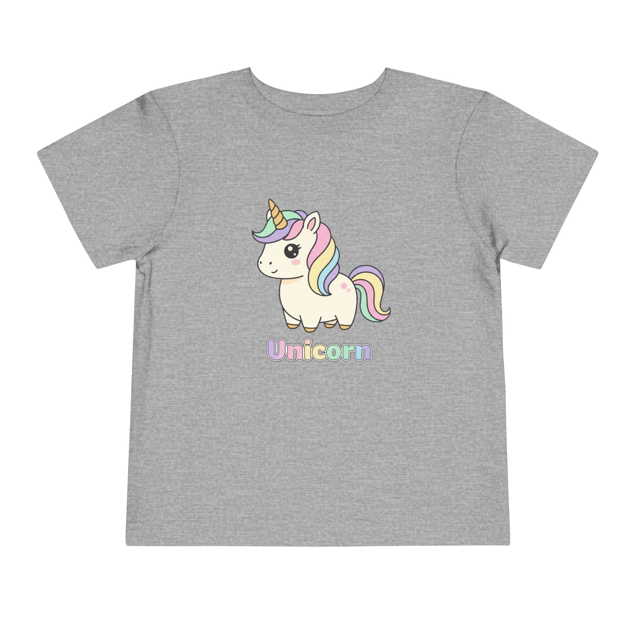 Toddler Unicorn Tee — Pastel Rainbow Unicorn Shirt for Kids