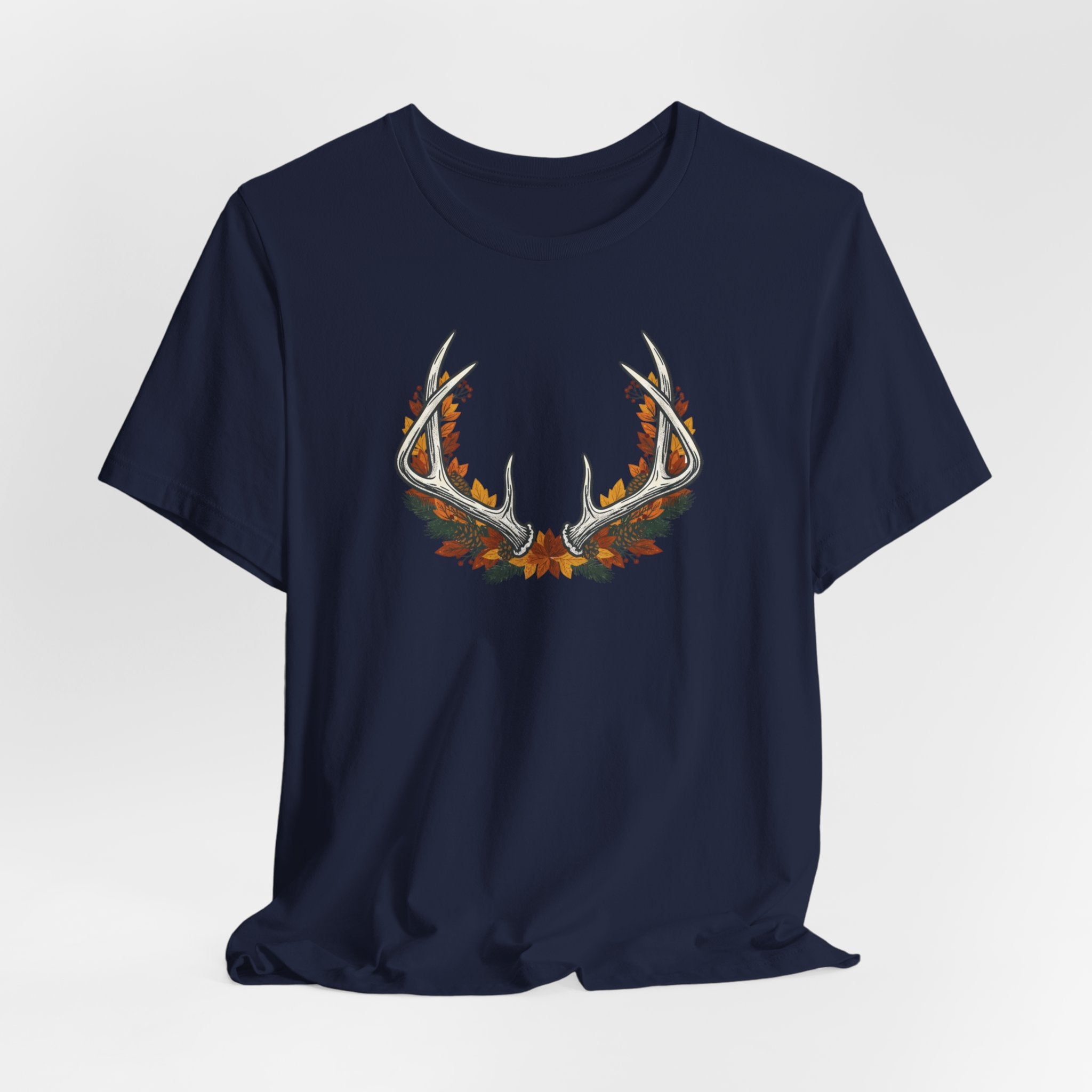 Antler Floral T-Shirt — Floral Deer Antlers Tee