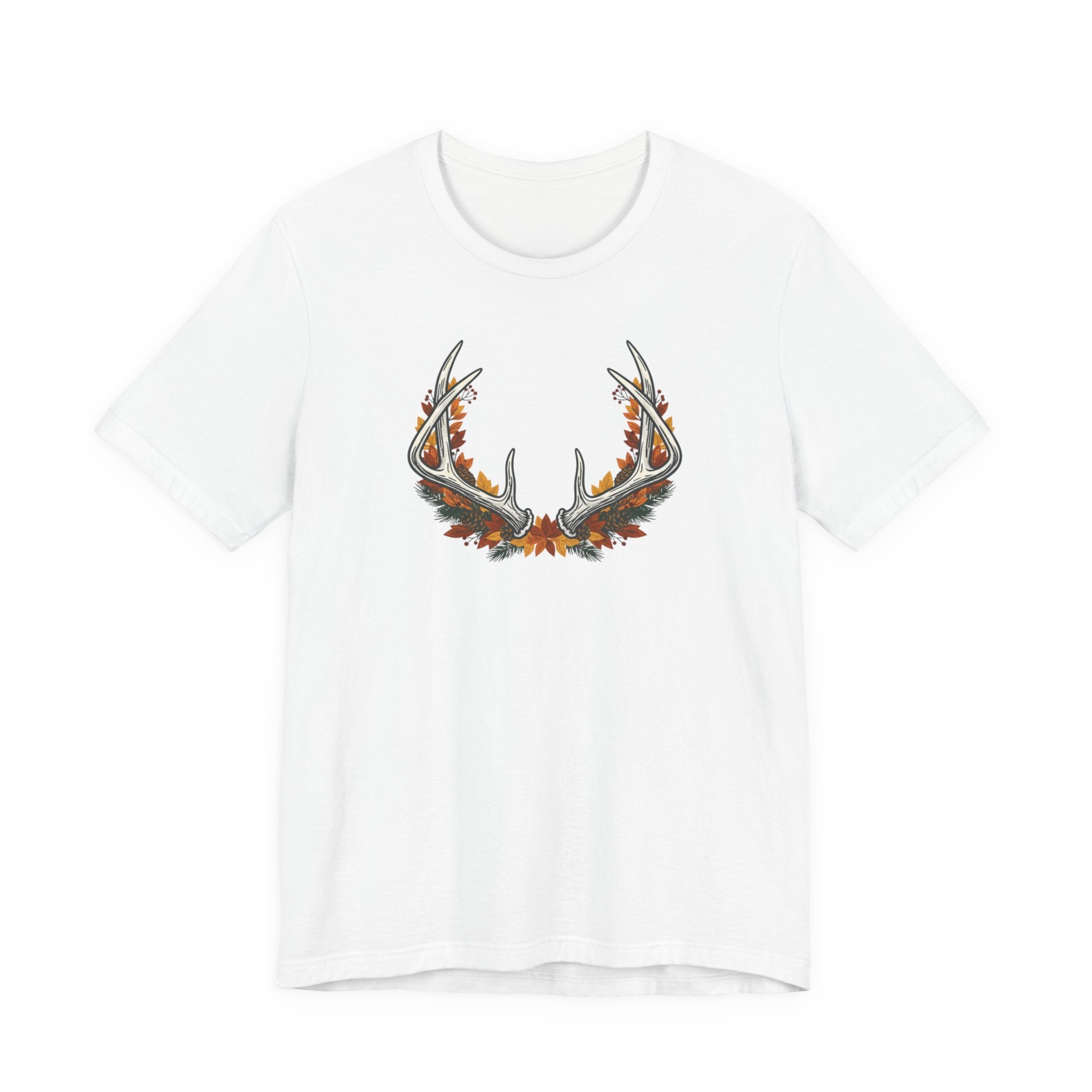 Antler Floral T-Shirt — Floral Deer Antlers Tee