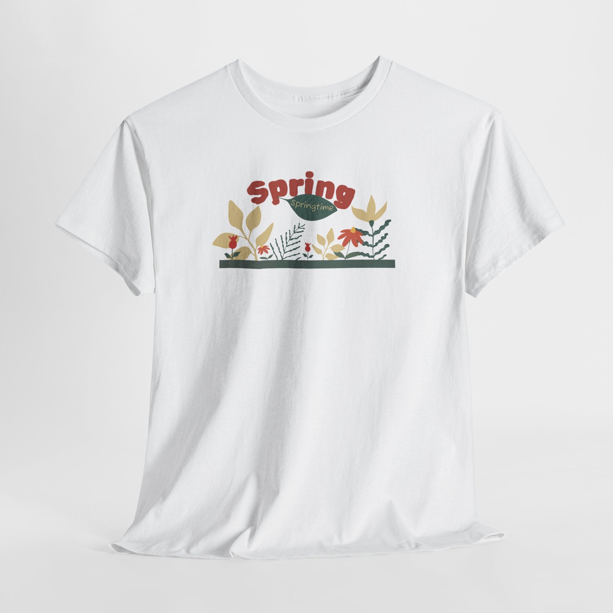 Spring Floral Tee — "Spring" Garden Graphic T-Shirt