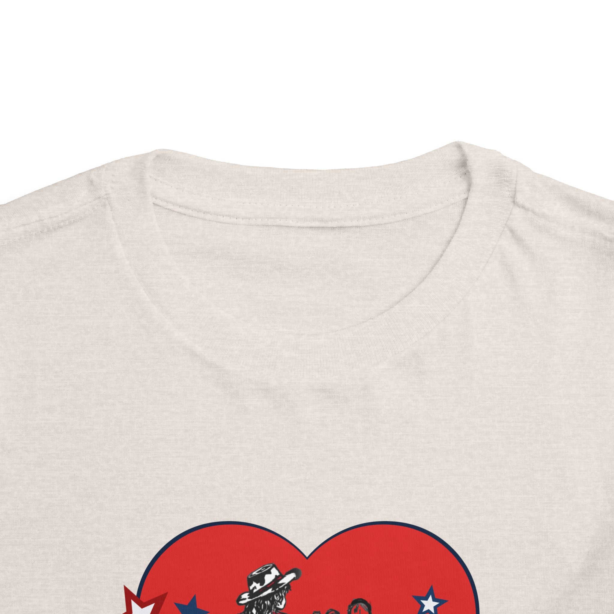 Toddler Tee - Patriotic USA Heart with Cowgirl Design
