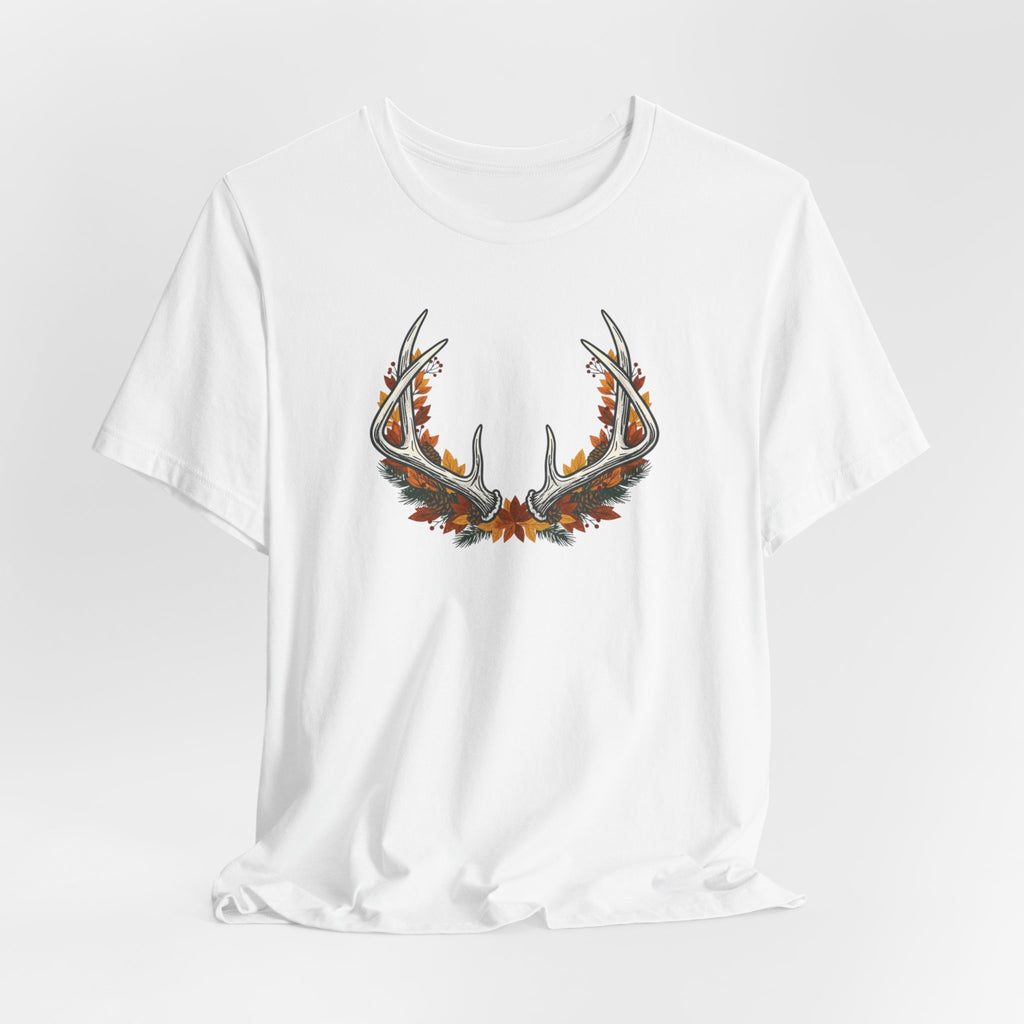 Antler Floral T-Shirt — Floral Deer Antlers Tee