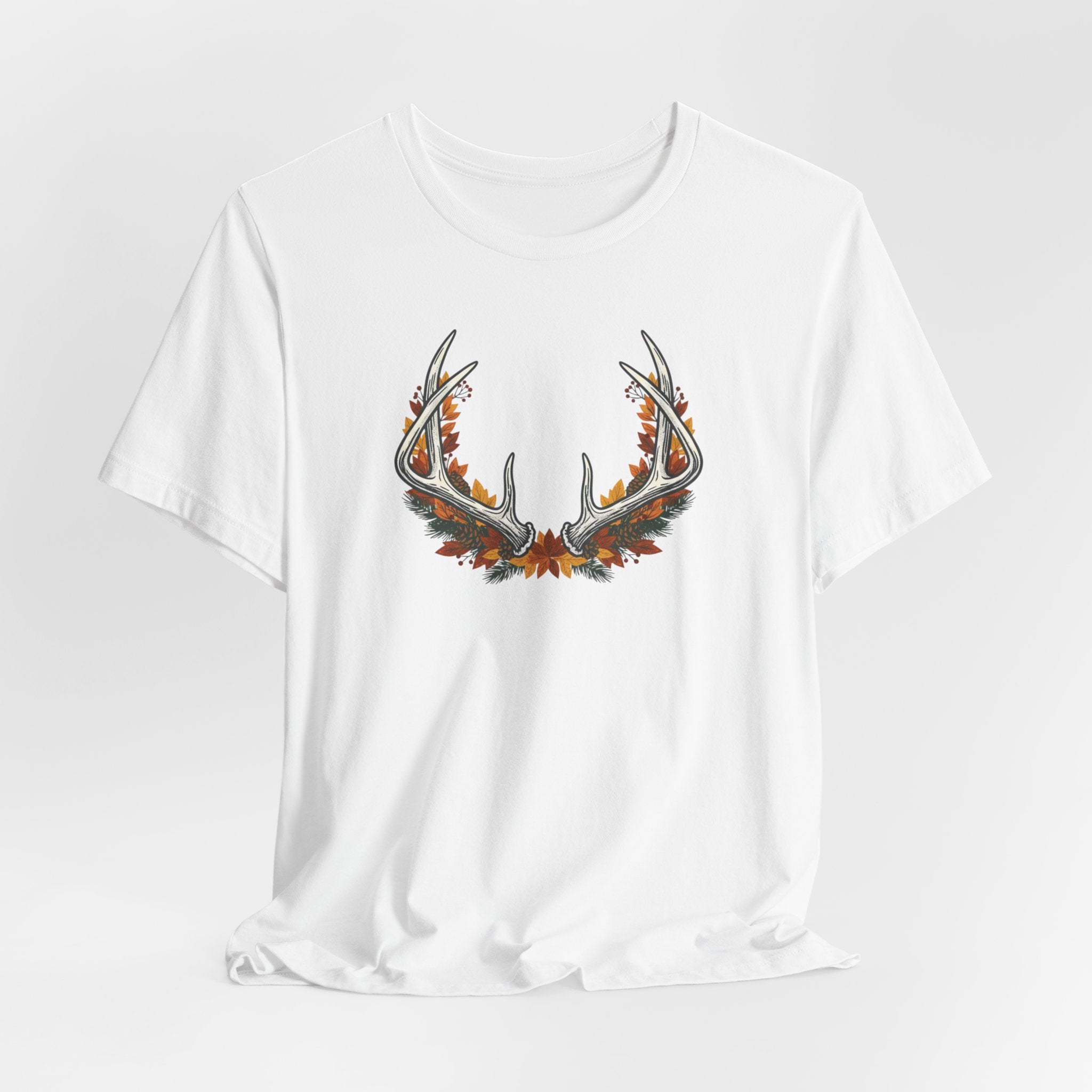 Antler Floral T-Shirt — Floral Deer Antlers Tee