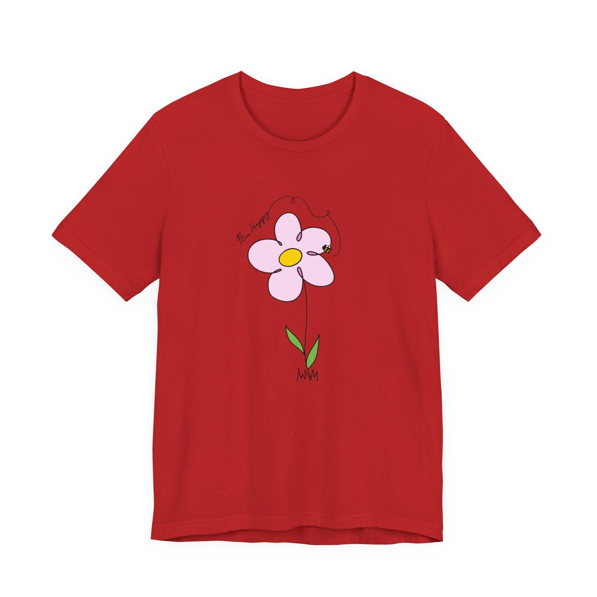 Bee Happy Springtime Flower T-Shirt