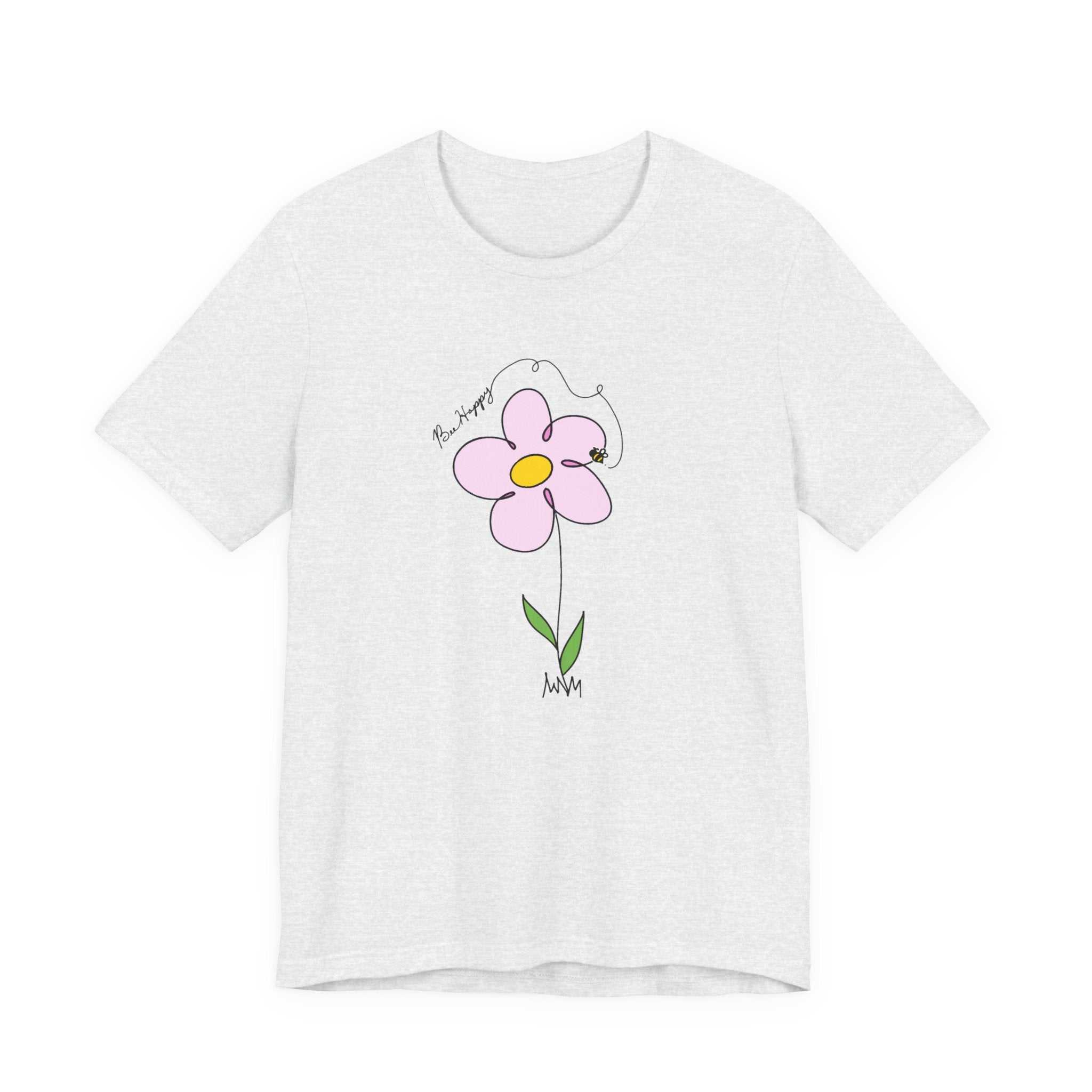 Bee Happy Springtime Flower T-Shirt