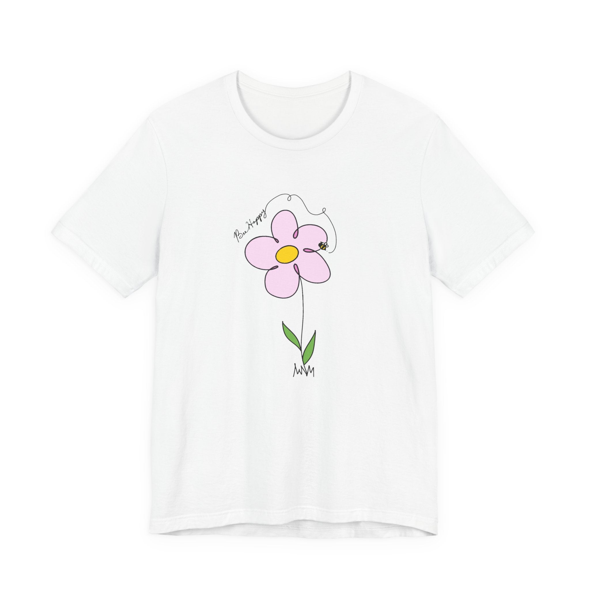 Bee Happy Springtime Flower T-Shirt