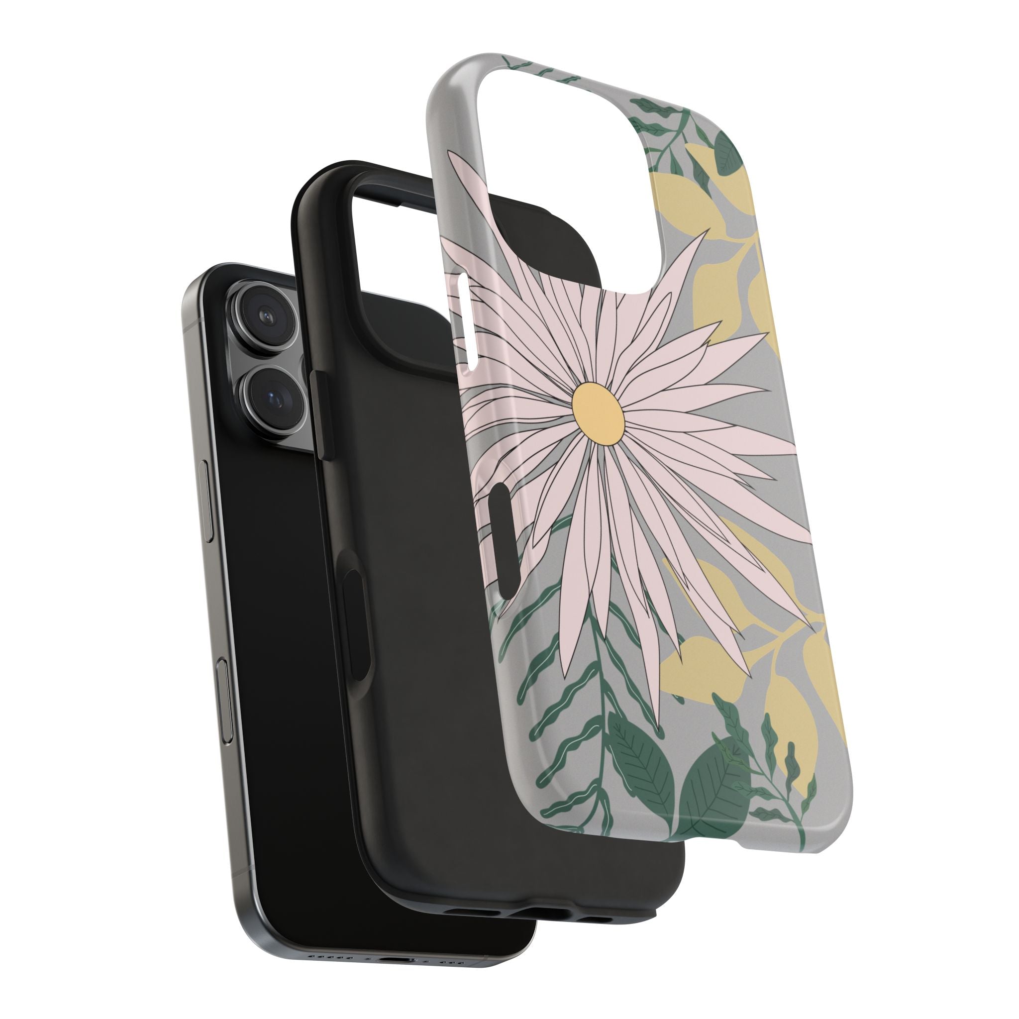 Floral Tough iPhone Case — Durable Protective Phone Case with Botanical Design