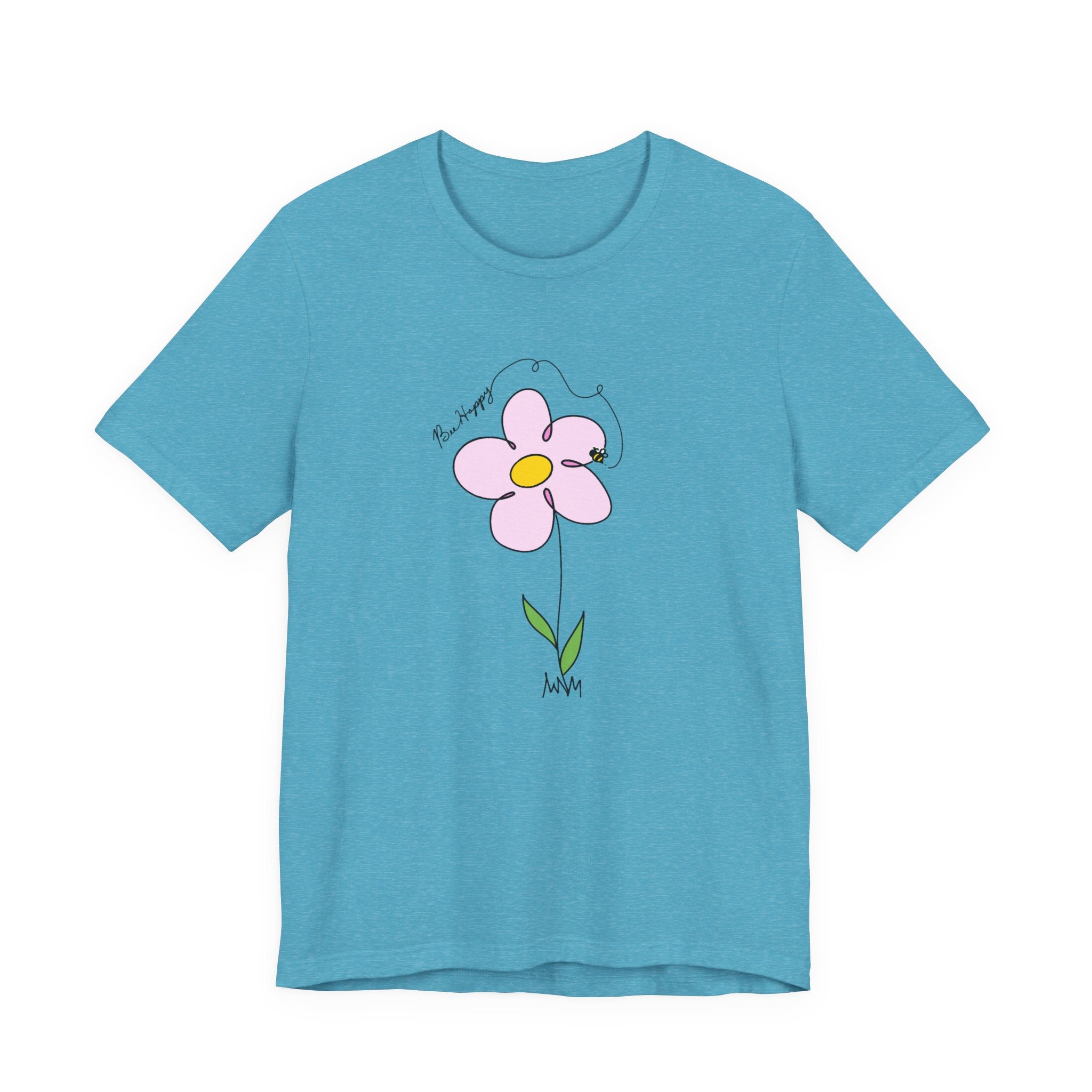 Bee Happy Springtime Flower T-Shirt