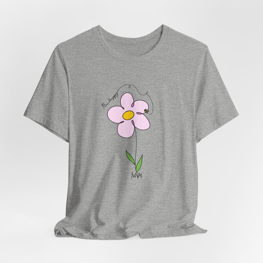 Bee Happy Springtime Flower T-Shirt