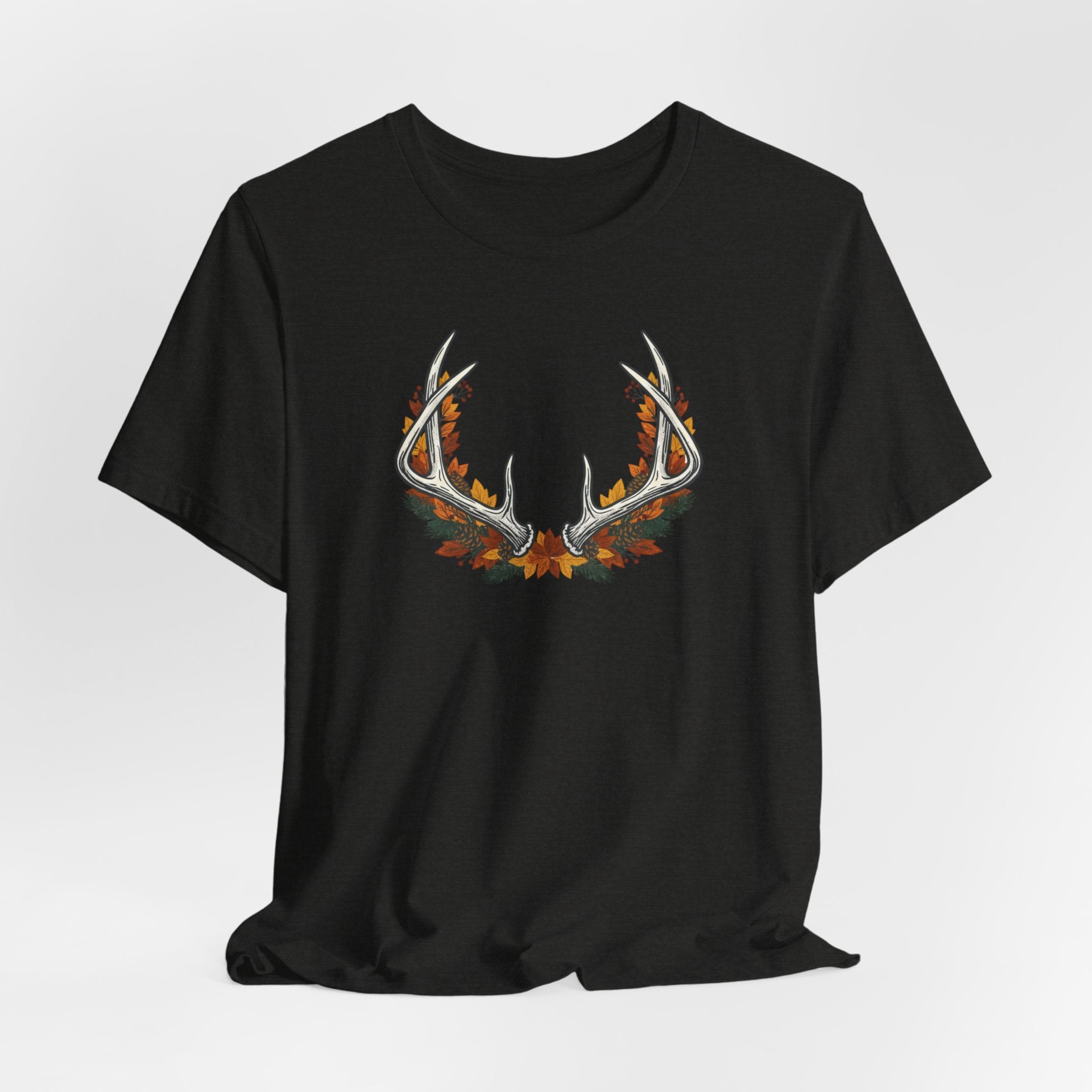 Antler Floral T-Shirt — Floral Deer Antlers Tee