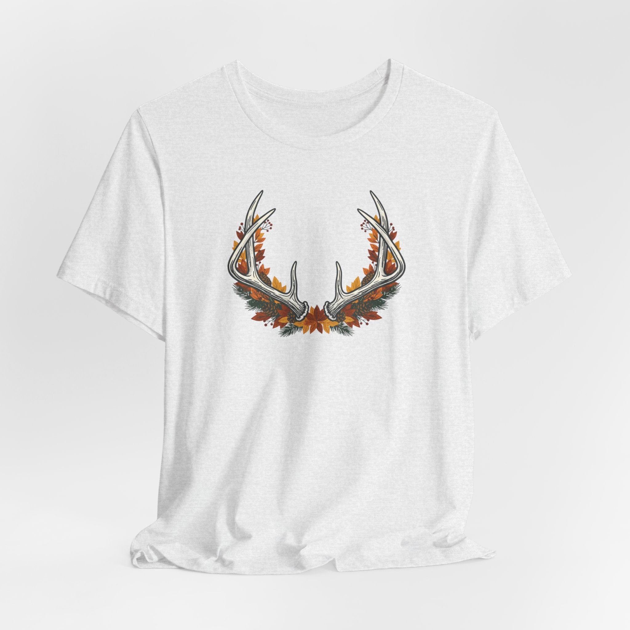 Antler Floral T-Shirt — Floral Deer Antlers Tee